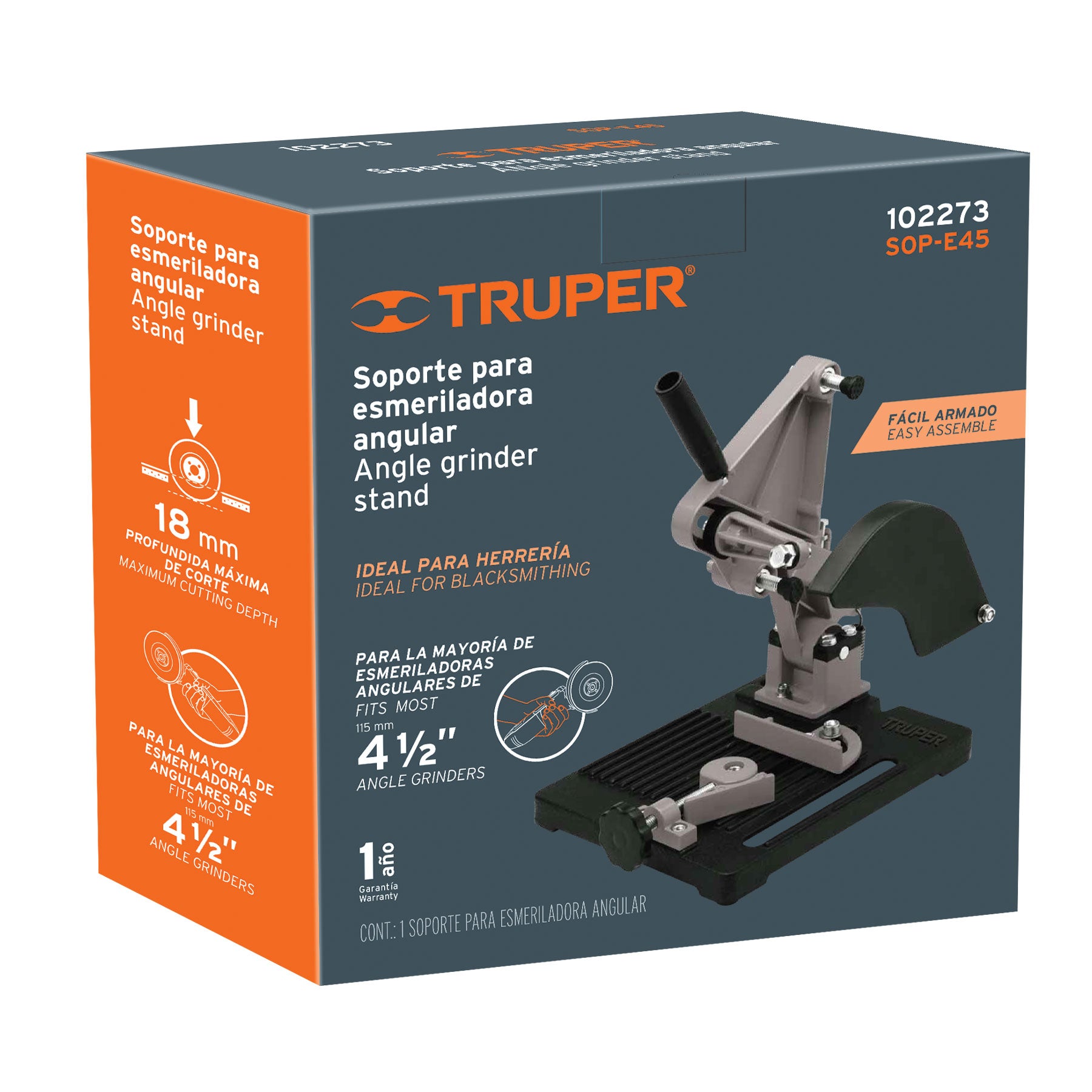 Soporte para Esmeriladora Angular de 4 1/2" Truper