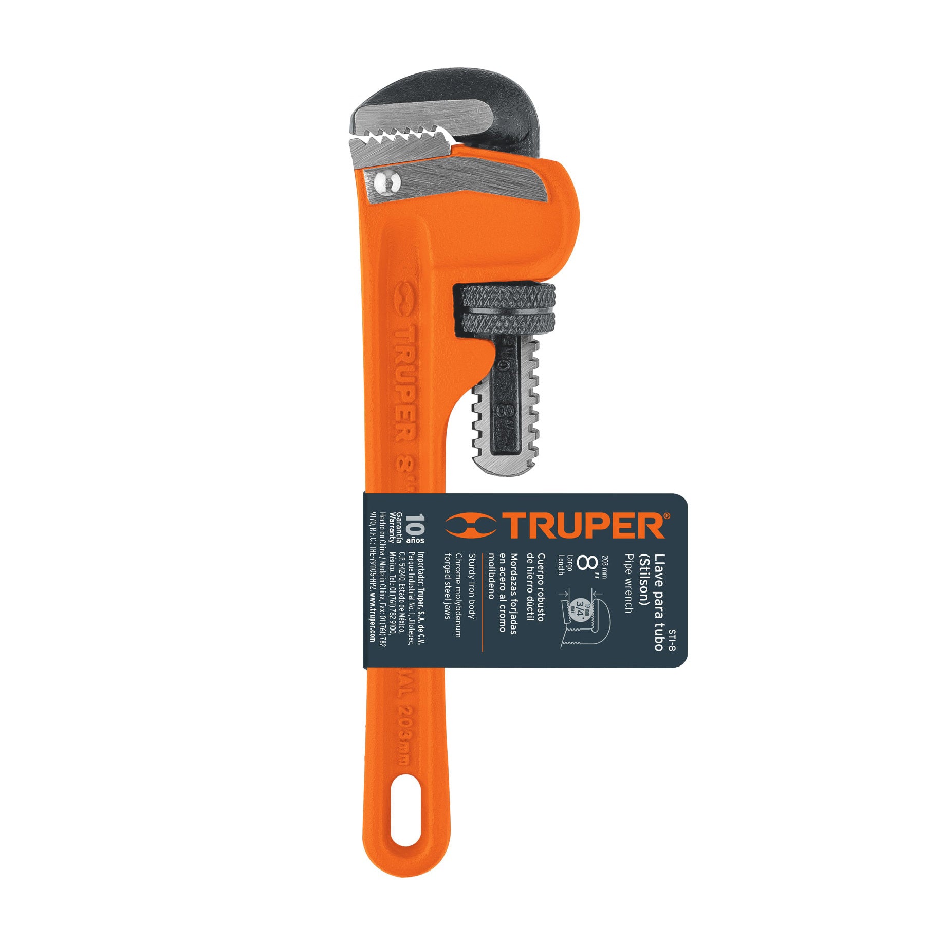 Llave Stilson Industrial Truper 8"