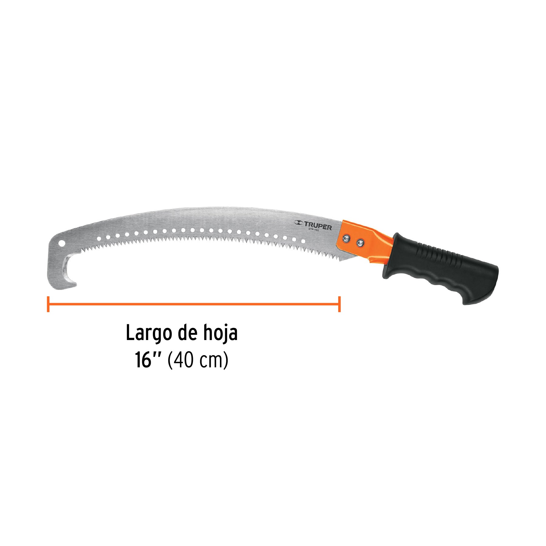 Serrucho de Poda 16" con Gancho 5 DPP Mango Comfort Grip Truper