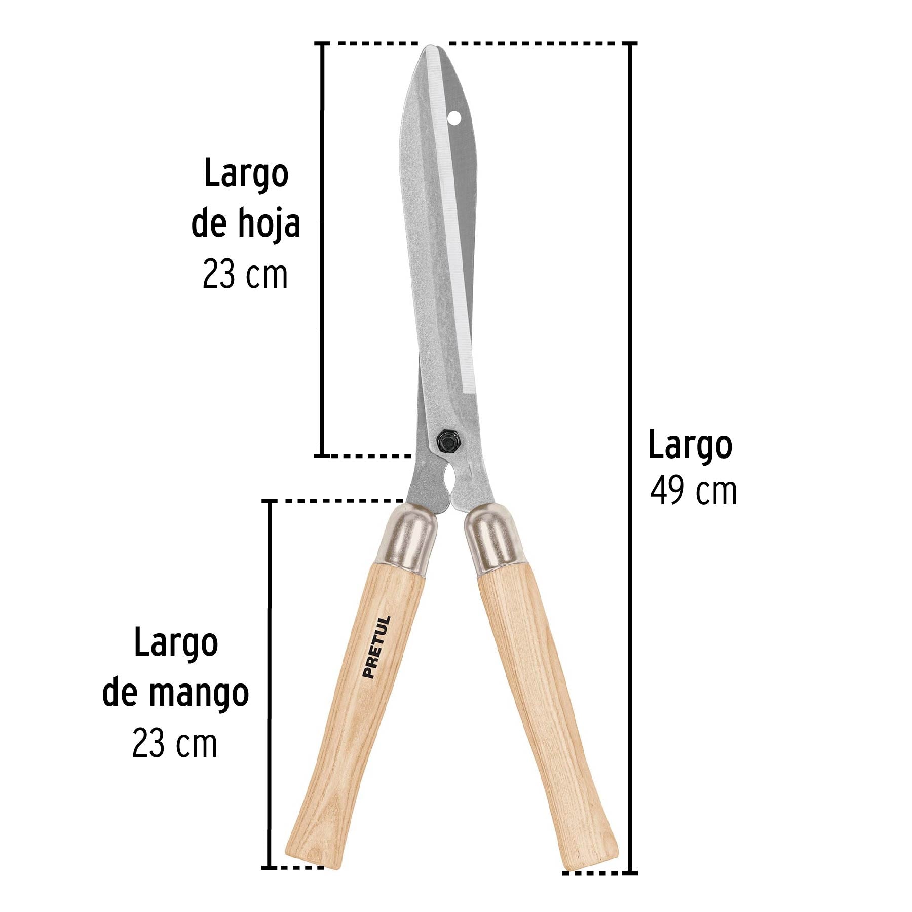 Tijeras para Poda Mangos de Madera 49 cm PRETUL
