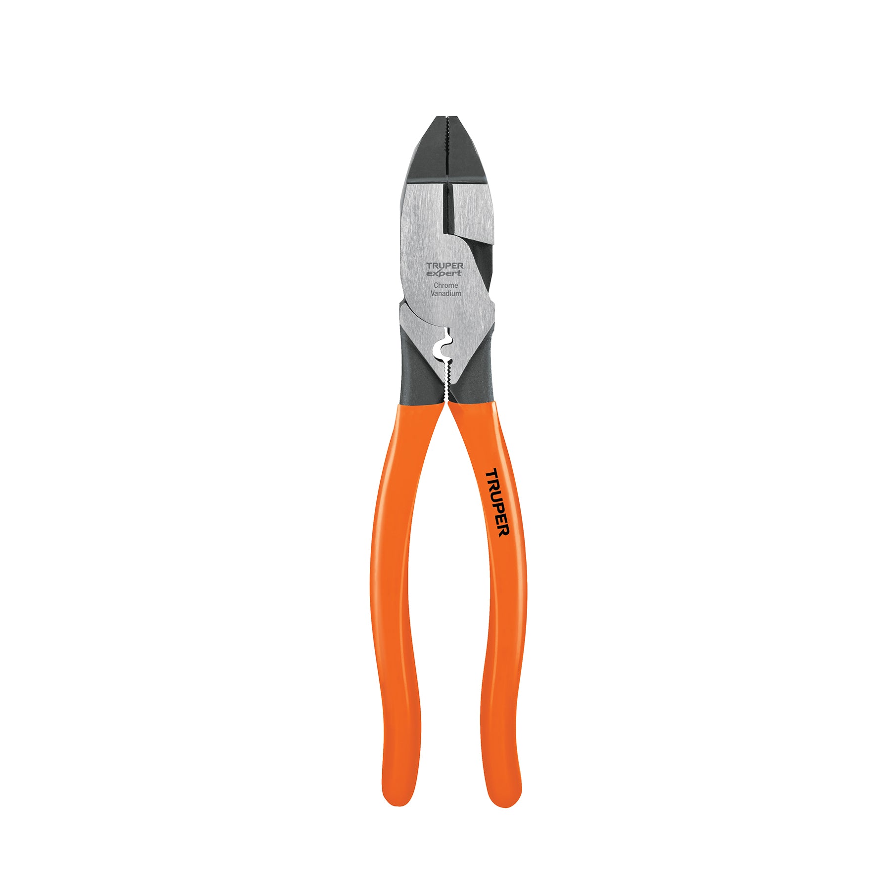 Pinzas de Electricista Alta Palanca con Ponchador de Terminales Mangos de PVC 9" Truper