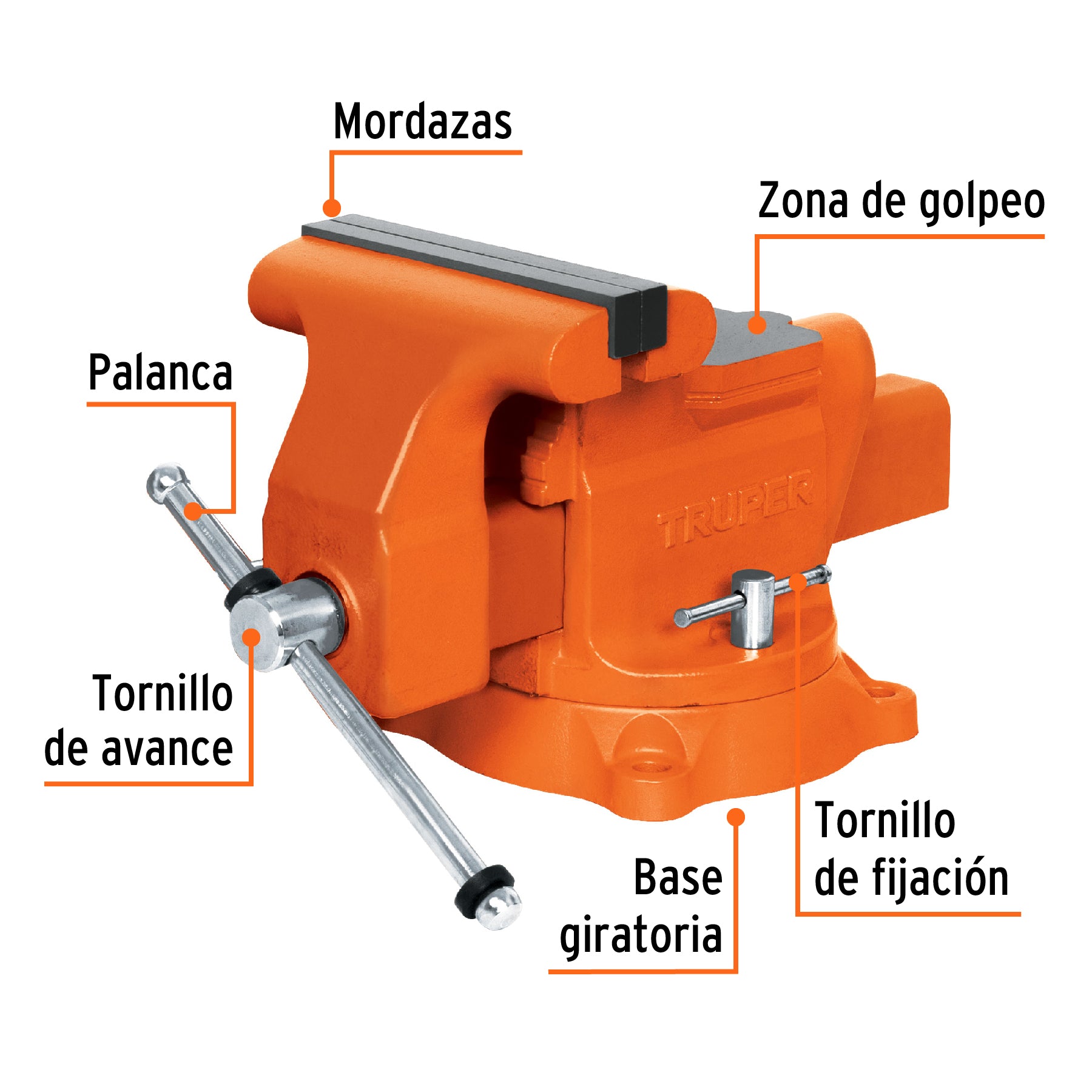Tornillo de Banco Industrial Truper 8"
