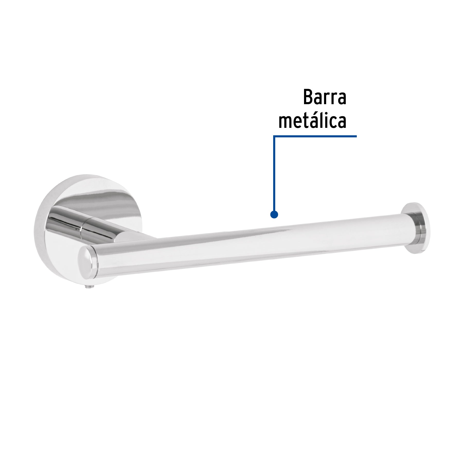 Portarrollo Metalico FOSET TUBIG Acabado Cromo