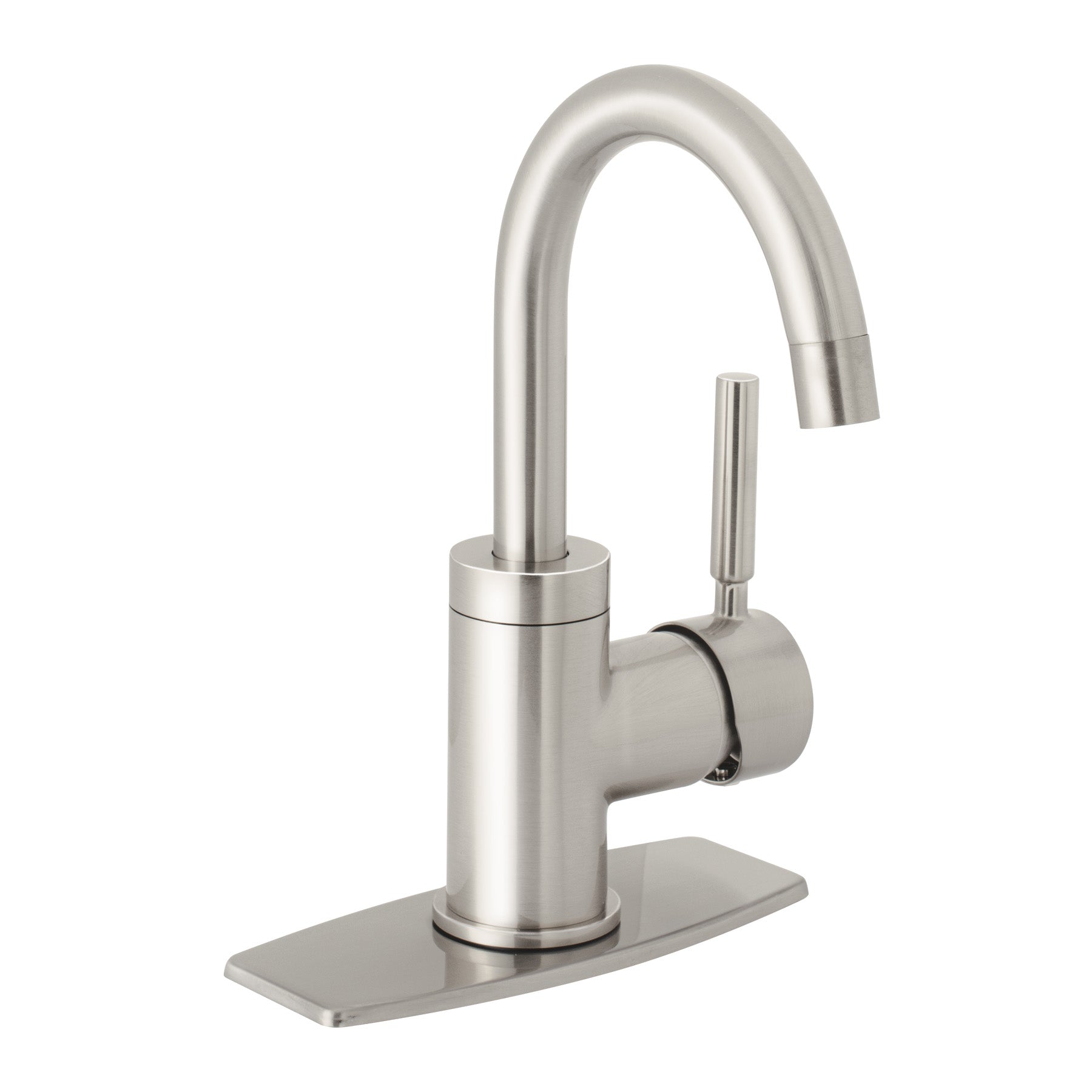 Monomando para Lavabo Corto Cuello Curvo FOSET TUBIG Acabado Satin