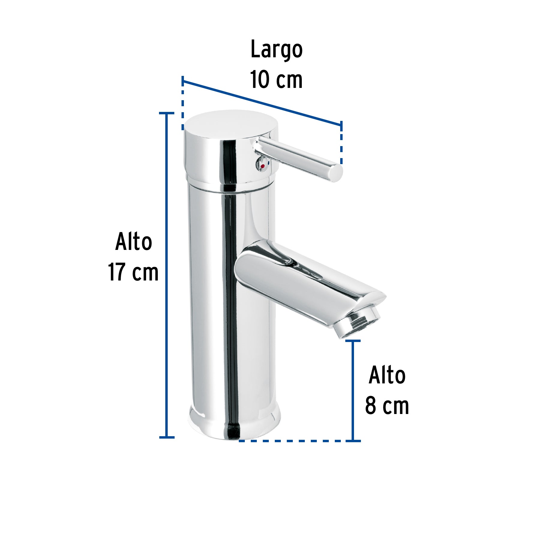 Monomando para Lavabo Corto FOSET TUBIG Acabado Cromo