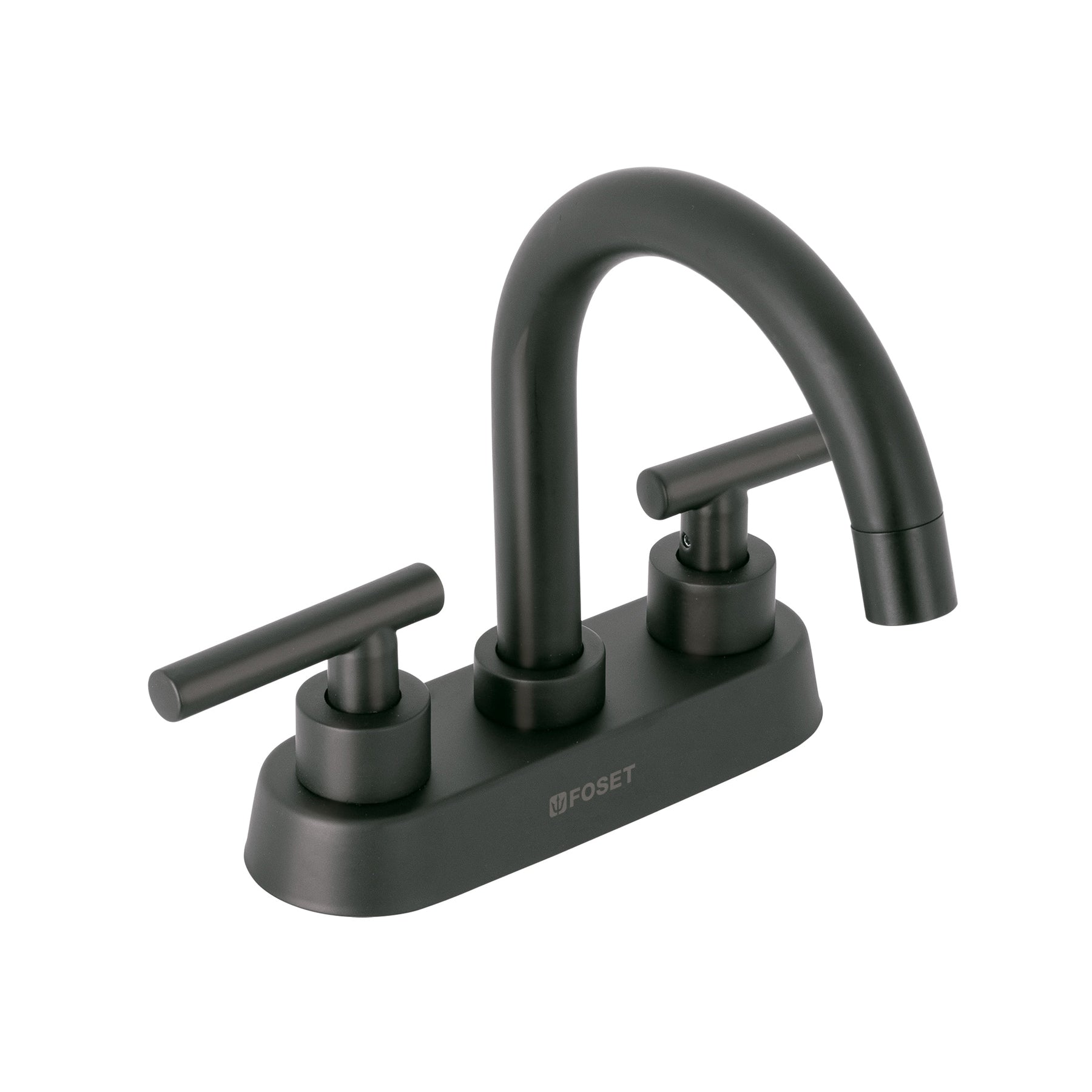 Mezcladora para Lavabo 4" Manerales Palanca FOSET TUBIG Acabado Negro Mate