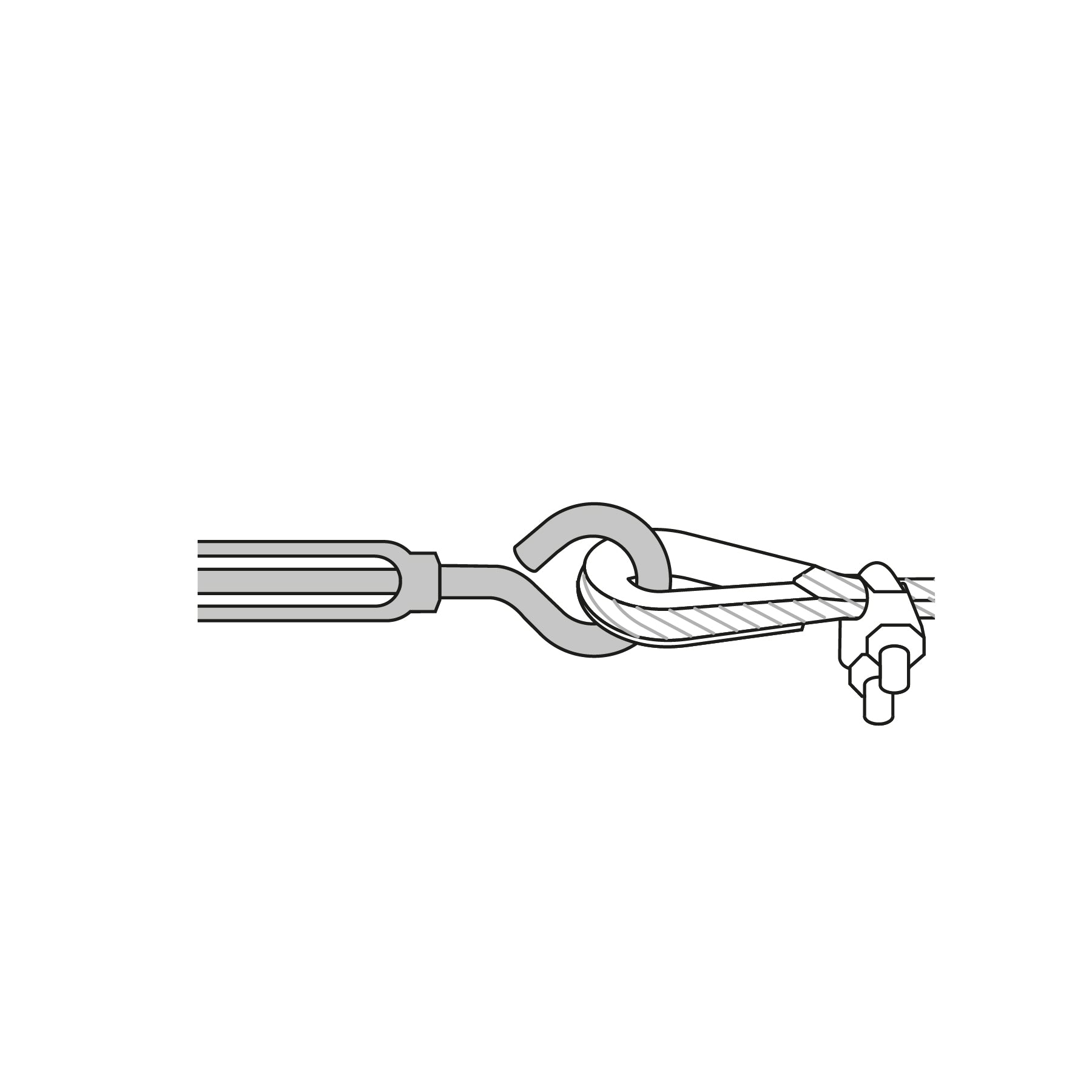 Tensor Zinc Gancho-Argolla Fiero 3/16" (5 mm)