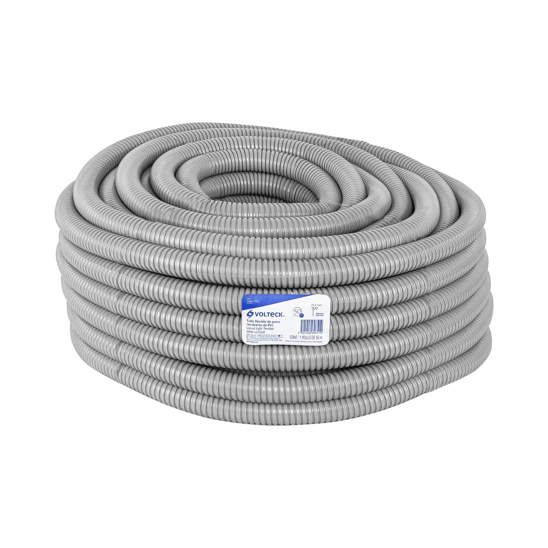 Tubo Flexible Liquid Tight 1" (25 mm) Volteck Rollo 50 Metros