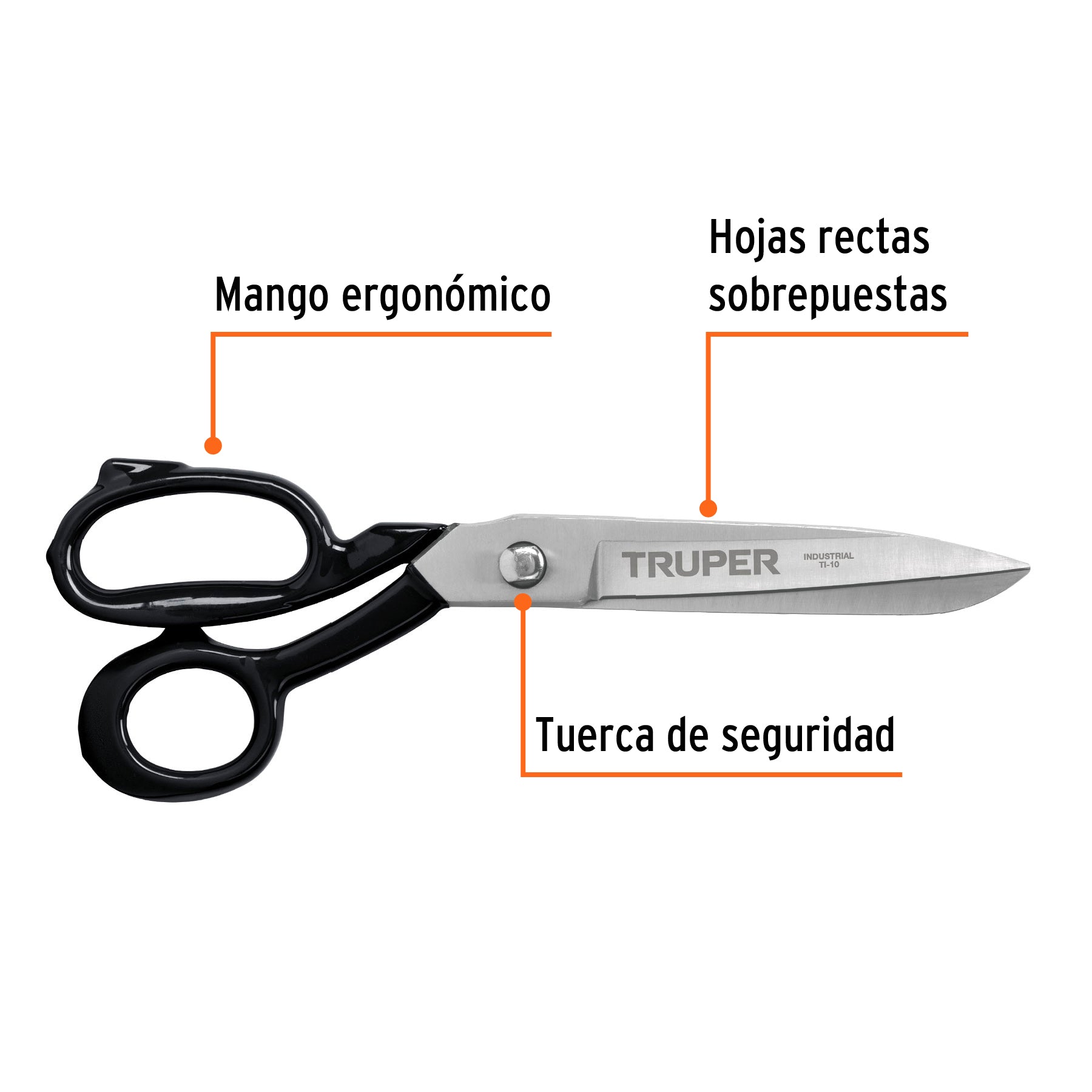 Tijeras Industriales Acabado Niquelado Truper 10"