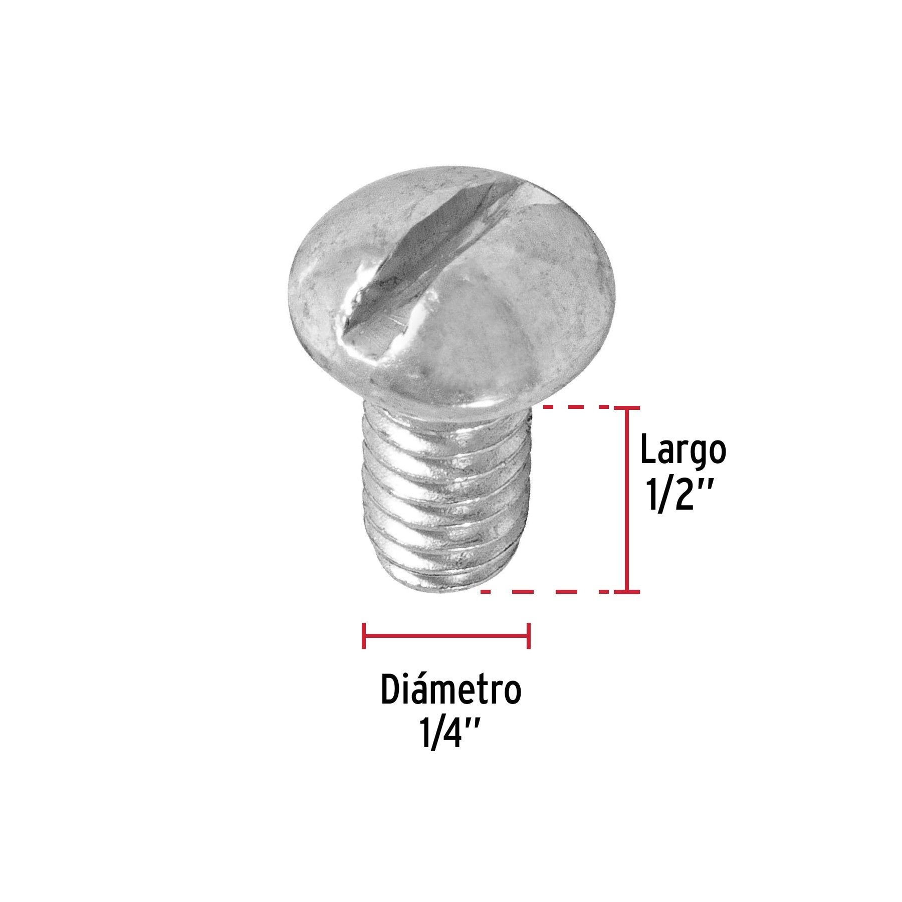 Tornillo Tipo Estufa 1/4" X 1/2" Fiero por Pieza