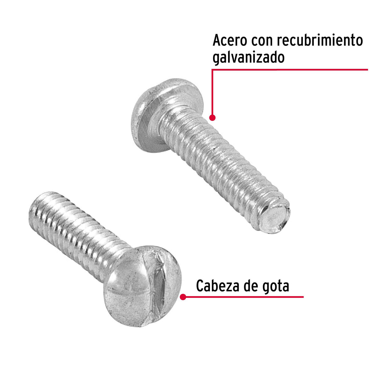 Tornillo Tipo Estufa 1/8" x 1/2" Fiero Bolsa 700 Piezas