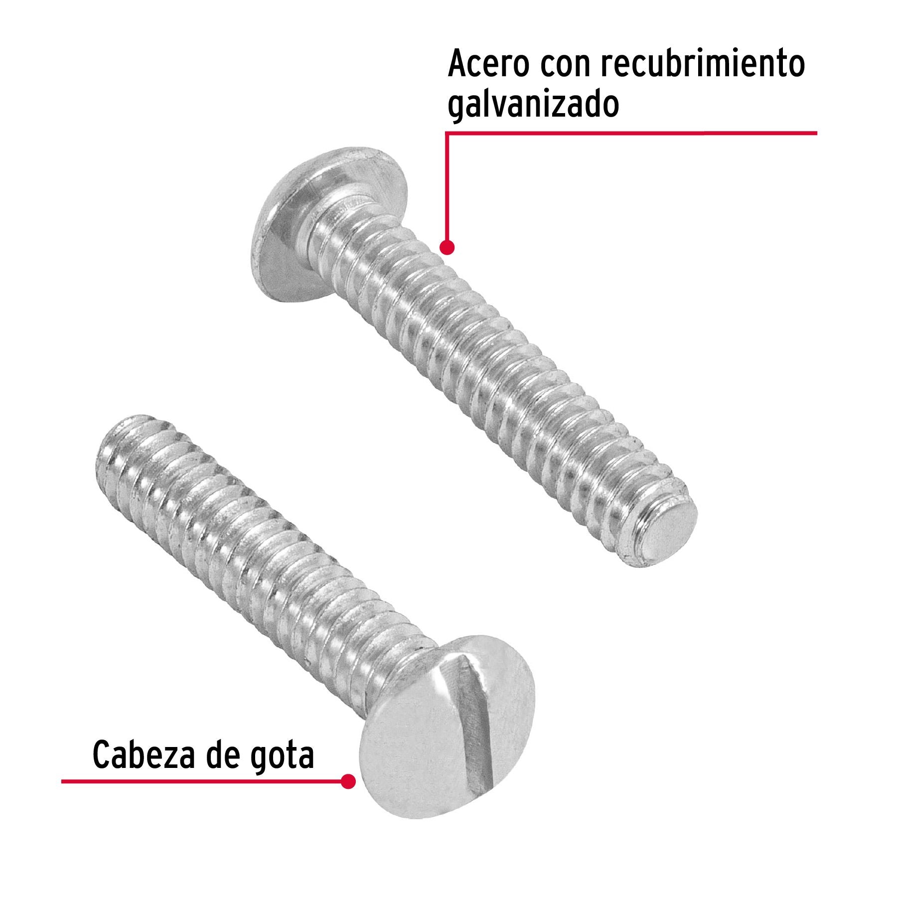 Tornillo Tipo Estufa 3/16" x 1" Fiero por Pieza
