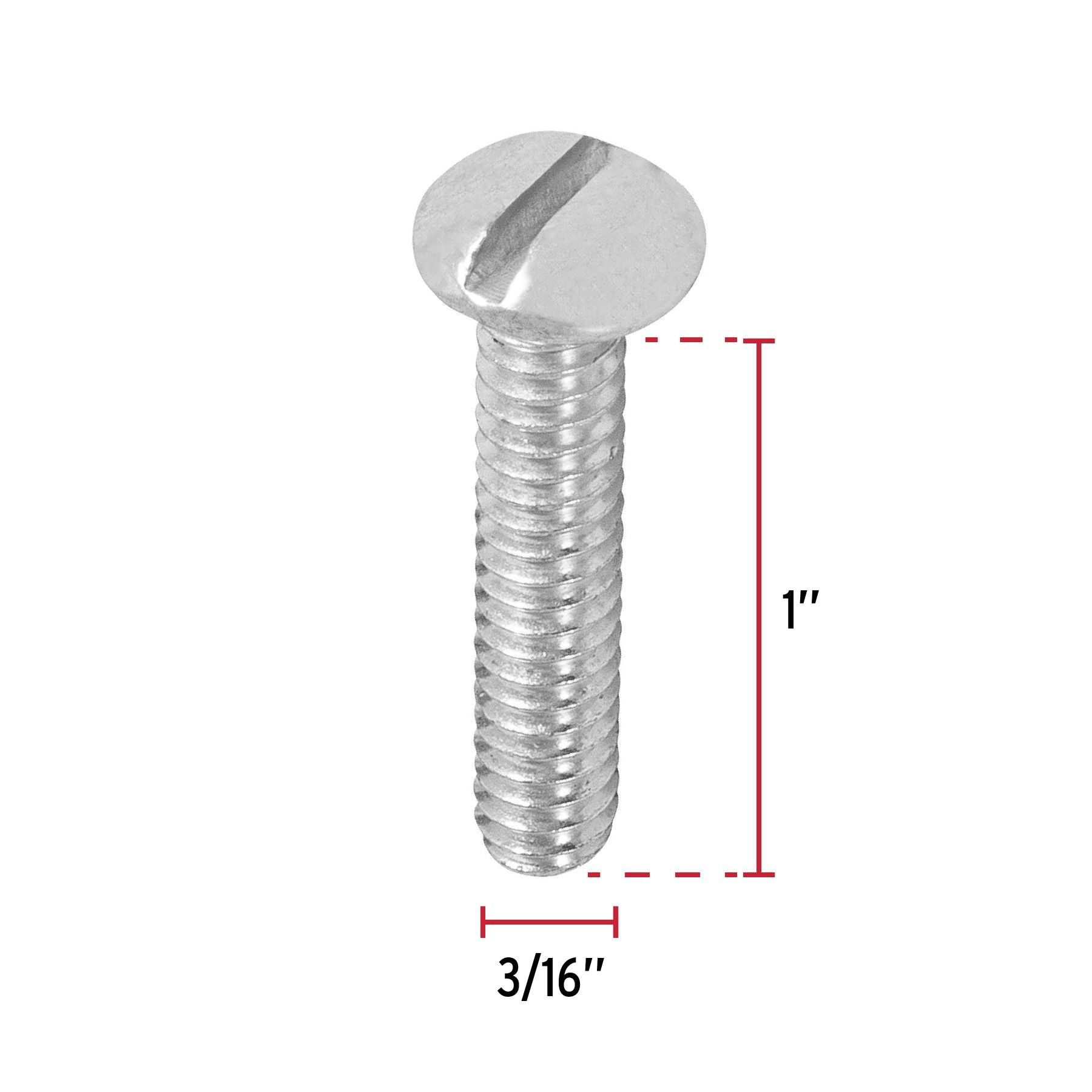 Tornillo Tipo Estufa 3/16" x 1" Fiero Bolsa 200 Piezas