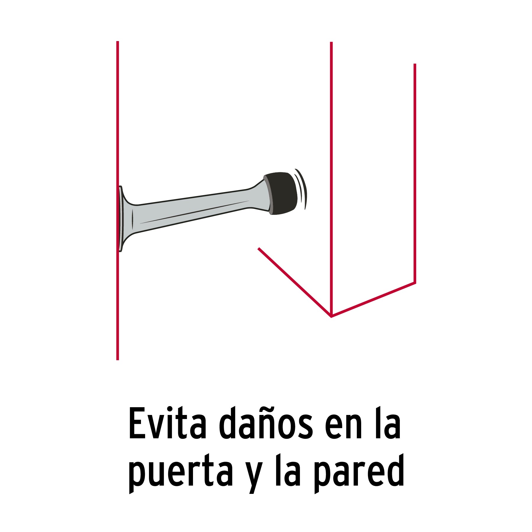 Tope Recto para Puerta Acabado Cromo HERMEX