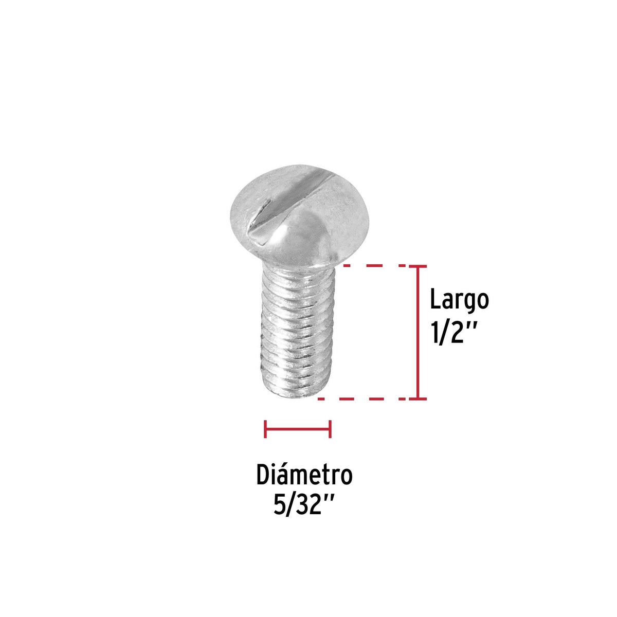 Tornillo Tipo Estufa 5/32" x 1/2" FIERO Bolsa 450 Piezas