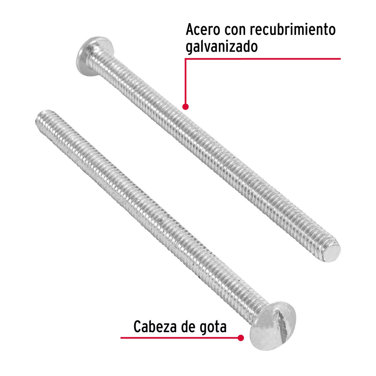 Tornillo Tipo Estufa 5/32" x 2"1/2 Fiero Bolsa 150 Piezas