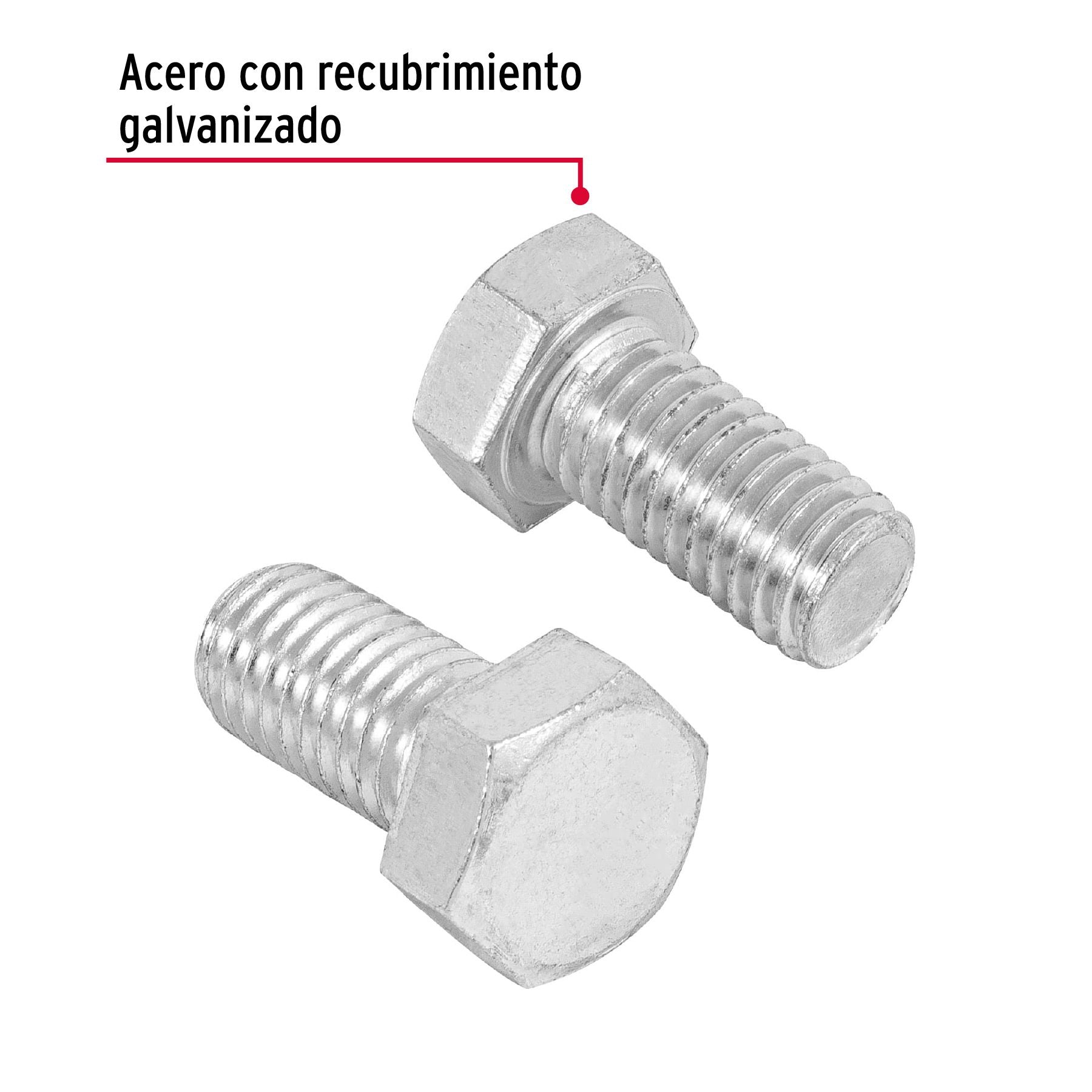 Tornillo Cabeza Hexagonal 1/2" x 1" Fiero Bolsa 40 Piezas