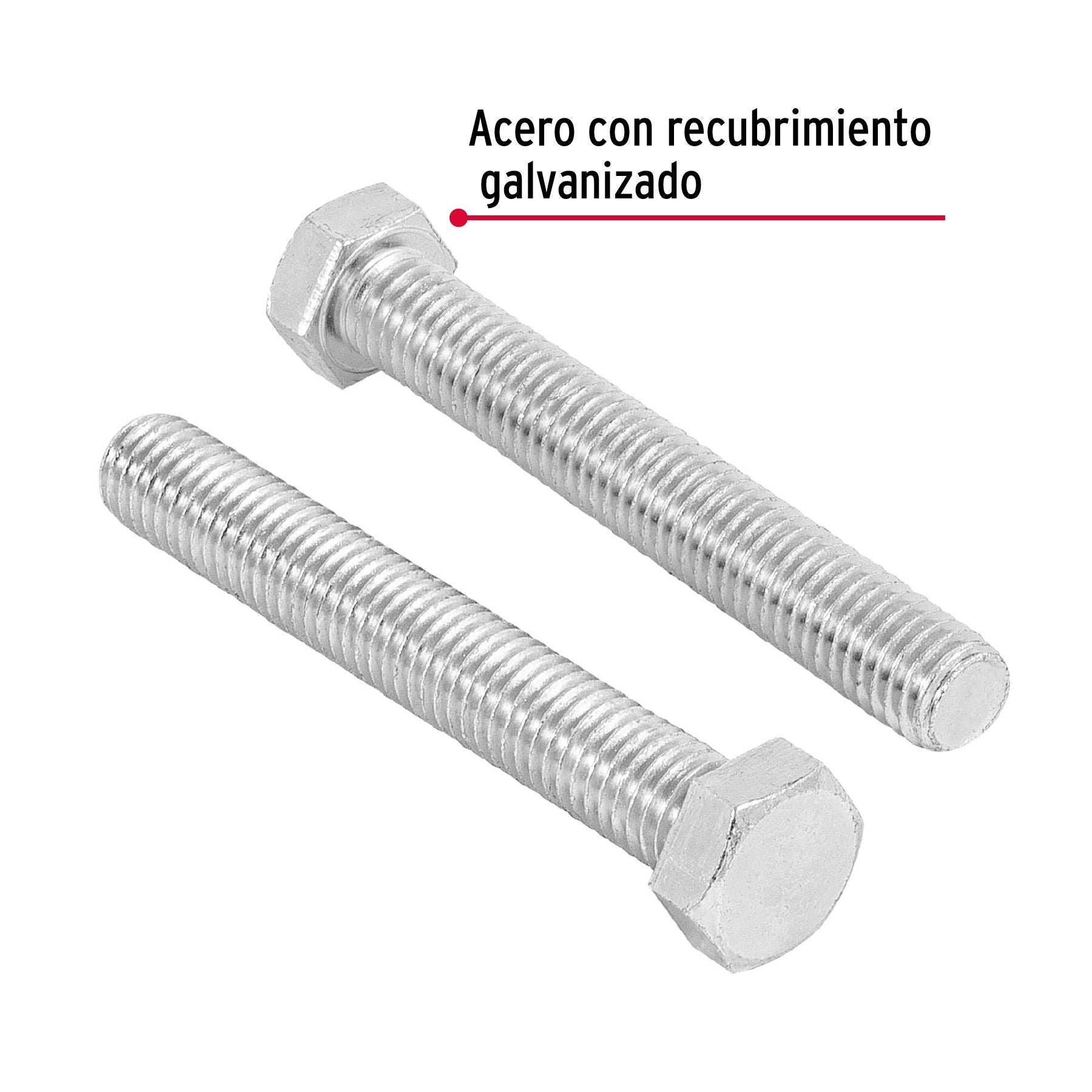 Tornillo Cabeza Hexagonal 1/2" x 3"1/2 Fiero Bolsa 20 Piezas