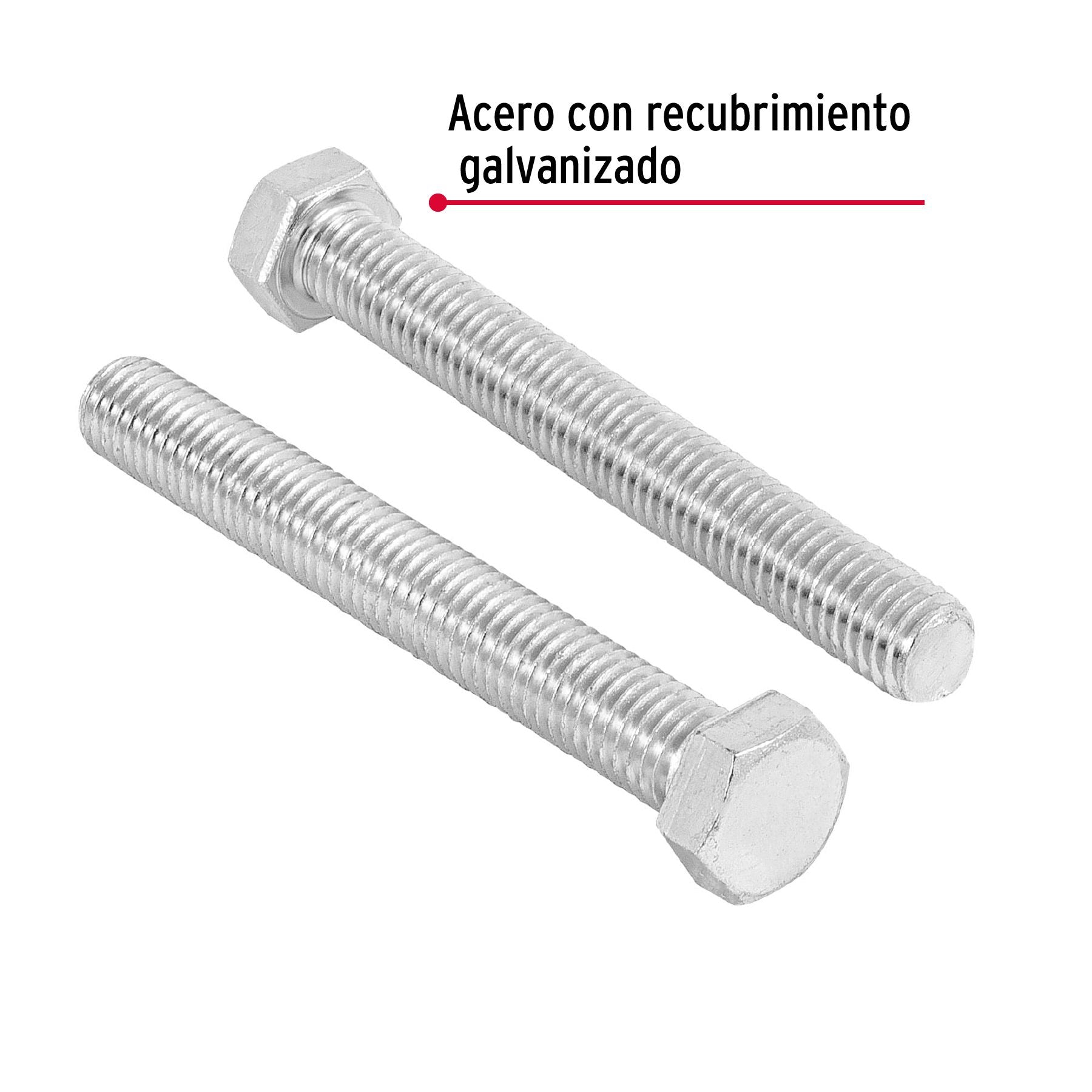 Tornillo Cabeza Hexagonal 1/2" x 4" Fiero Bolsa 15 Piezas