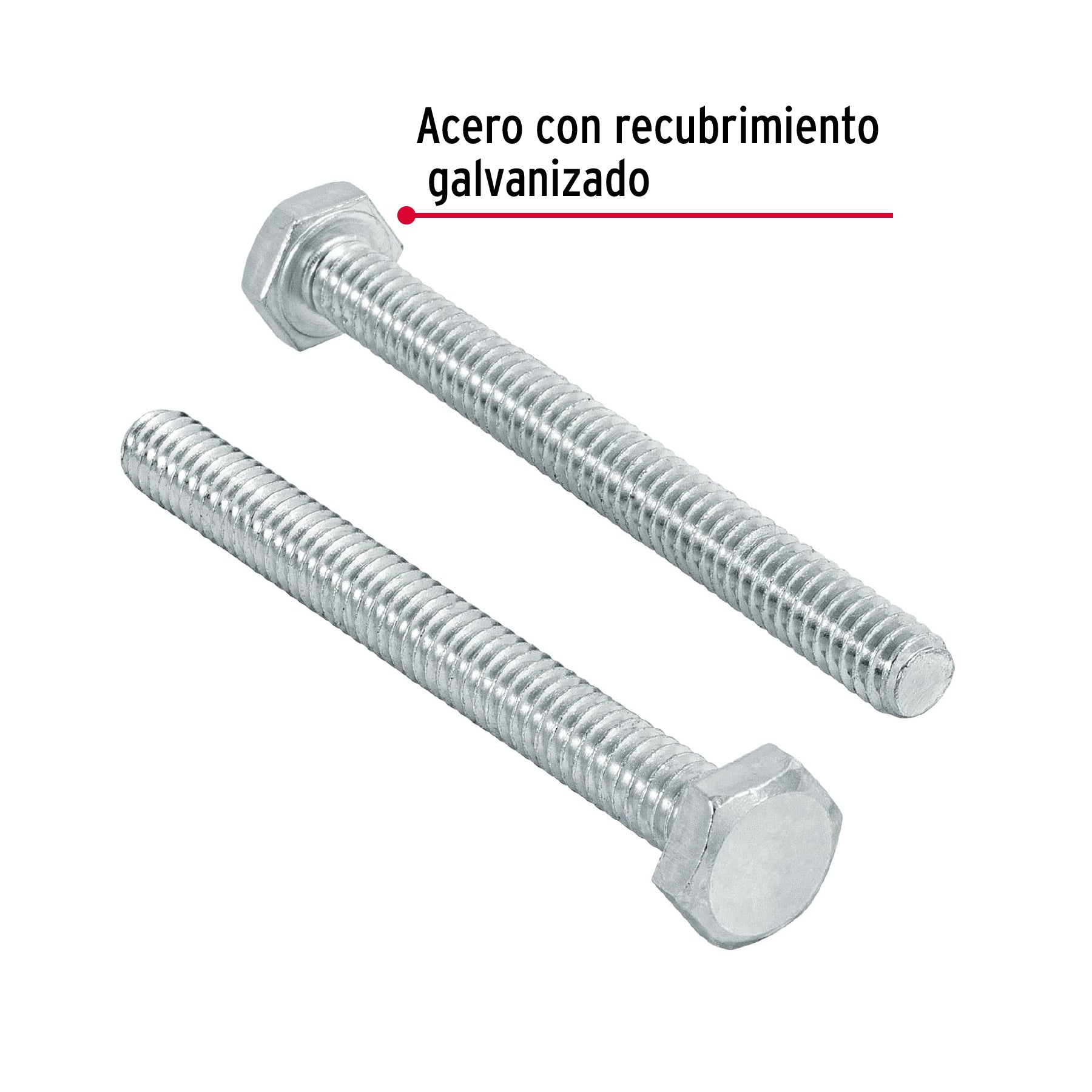 Tornillo Cabeza Hexagonal 1/4" x 2"1/2 por Pieza Fiero