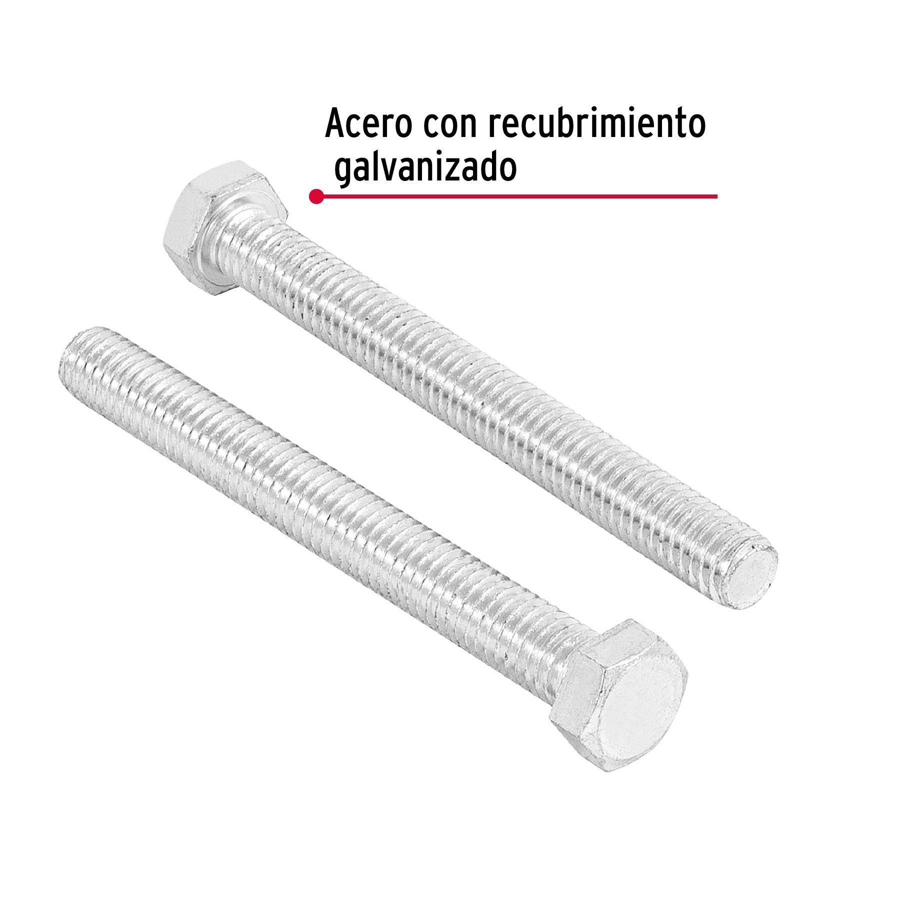 Tornillo Cabeza Hexagonal 3/8" x 3"1/2 Fiero Bolsa 30 Piezas