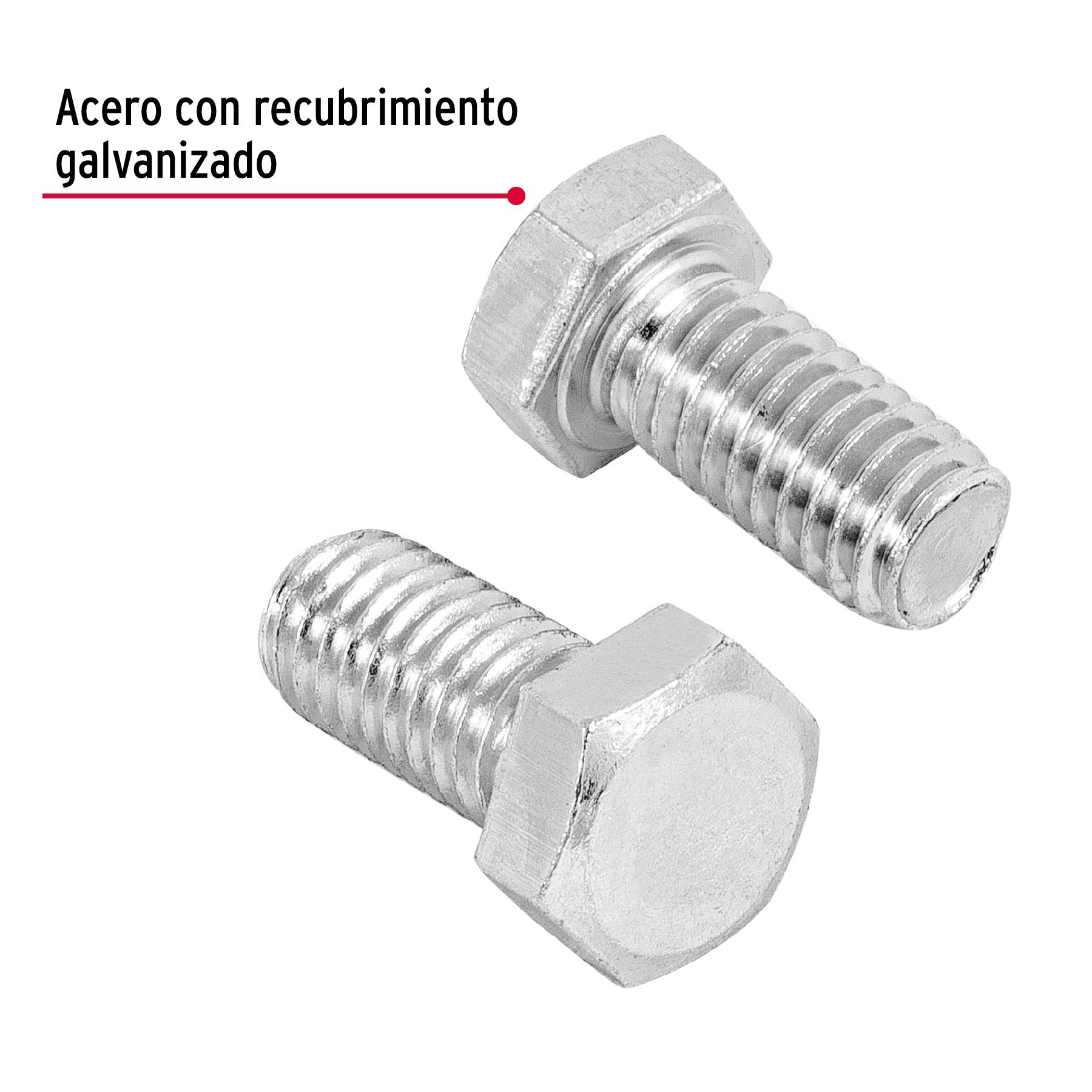 Tornillo Cabeza Hexagonal 3/8" x 3/4" Fiero Bolsa 50 Piezas