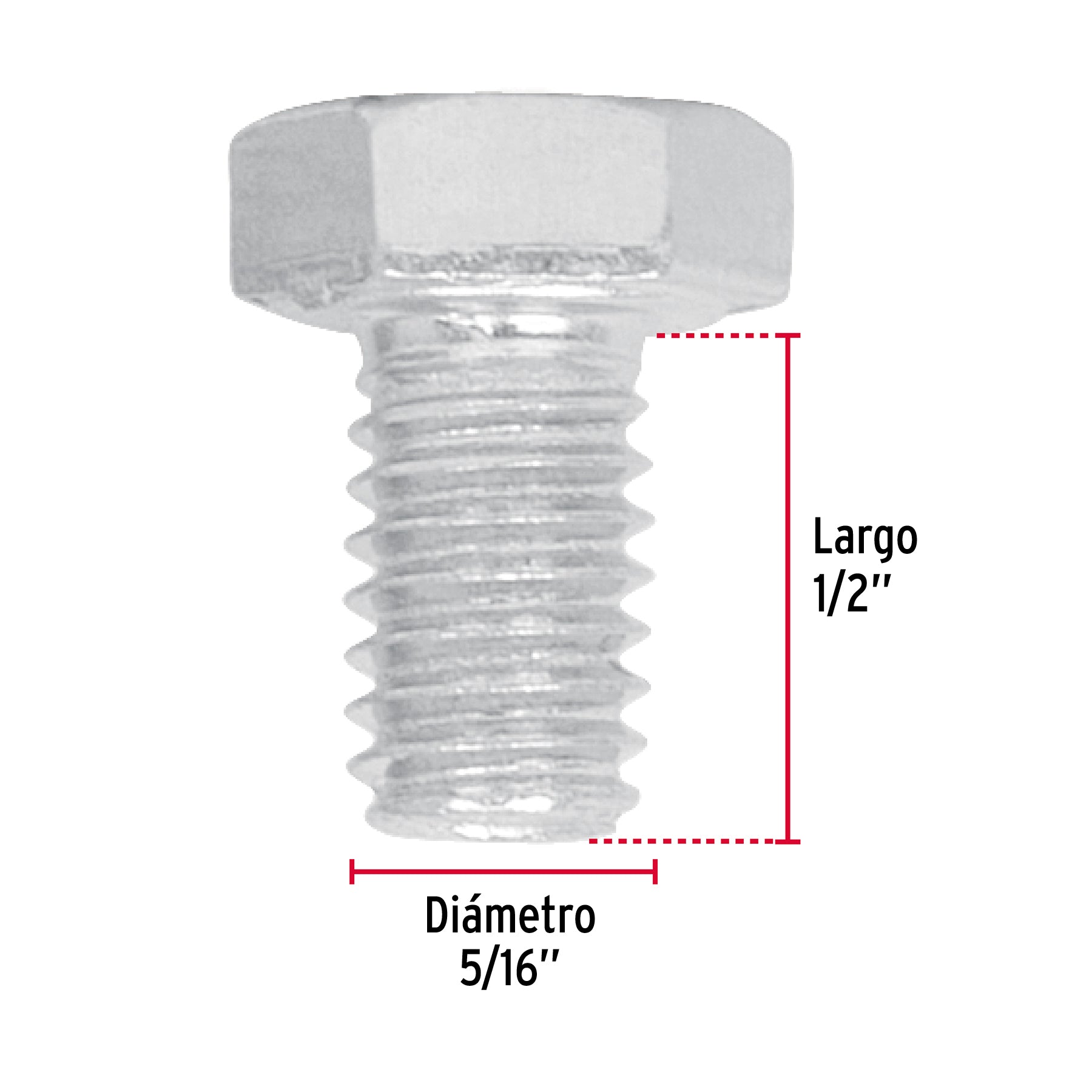 Tornillo Cabeza Hexagonal 5/16" (8 mm) X 1/2" Fiero
