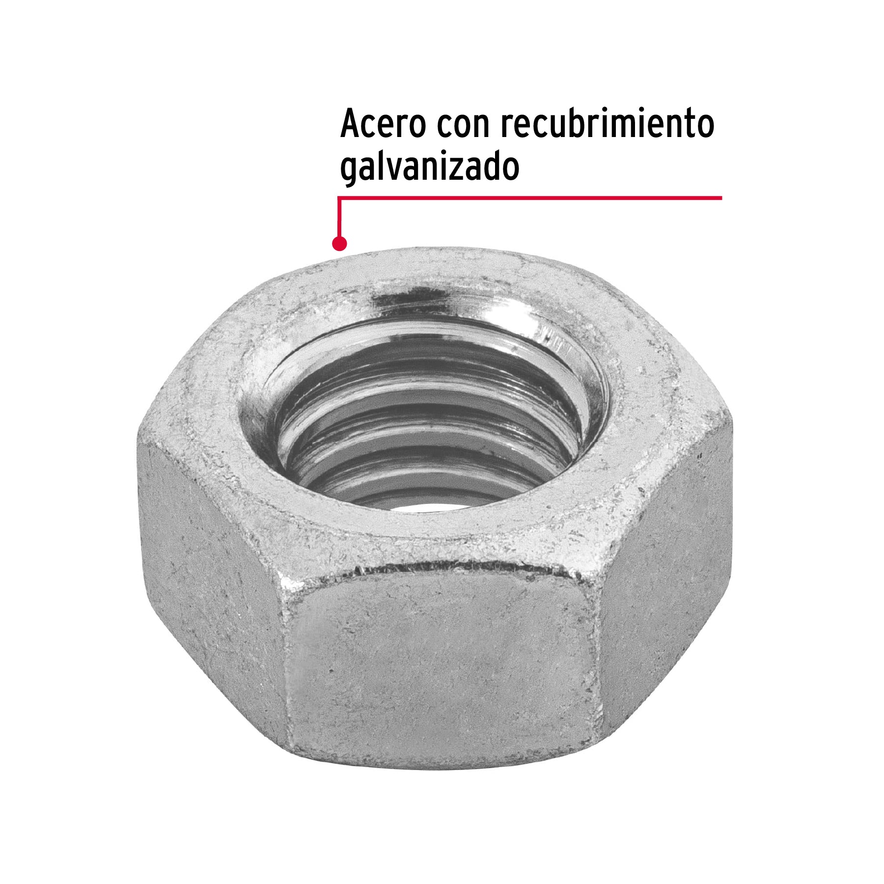 Tuerca Hexagonal 7/16" (11 mm) Fiero Bolsa 60 Piezas