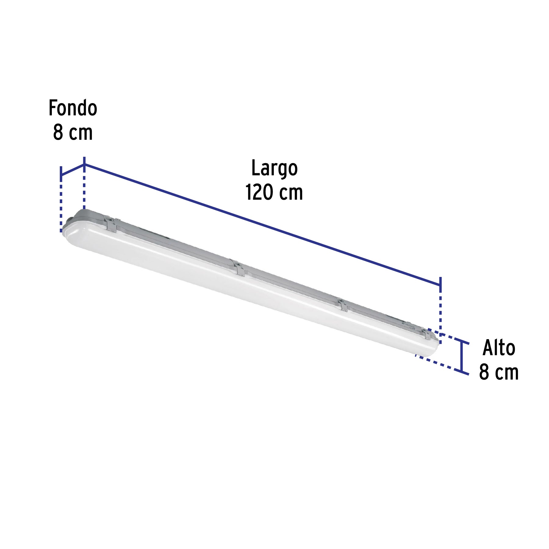 Luminario Lineal LED 36 W de Sobreponer a Prueba de Vapor Volteck