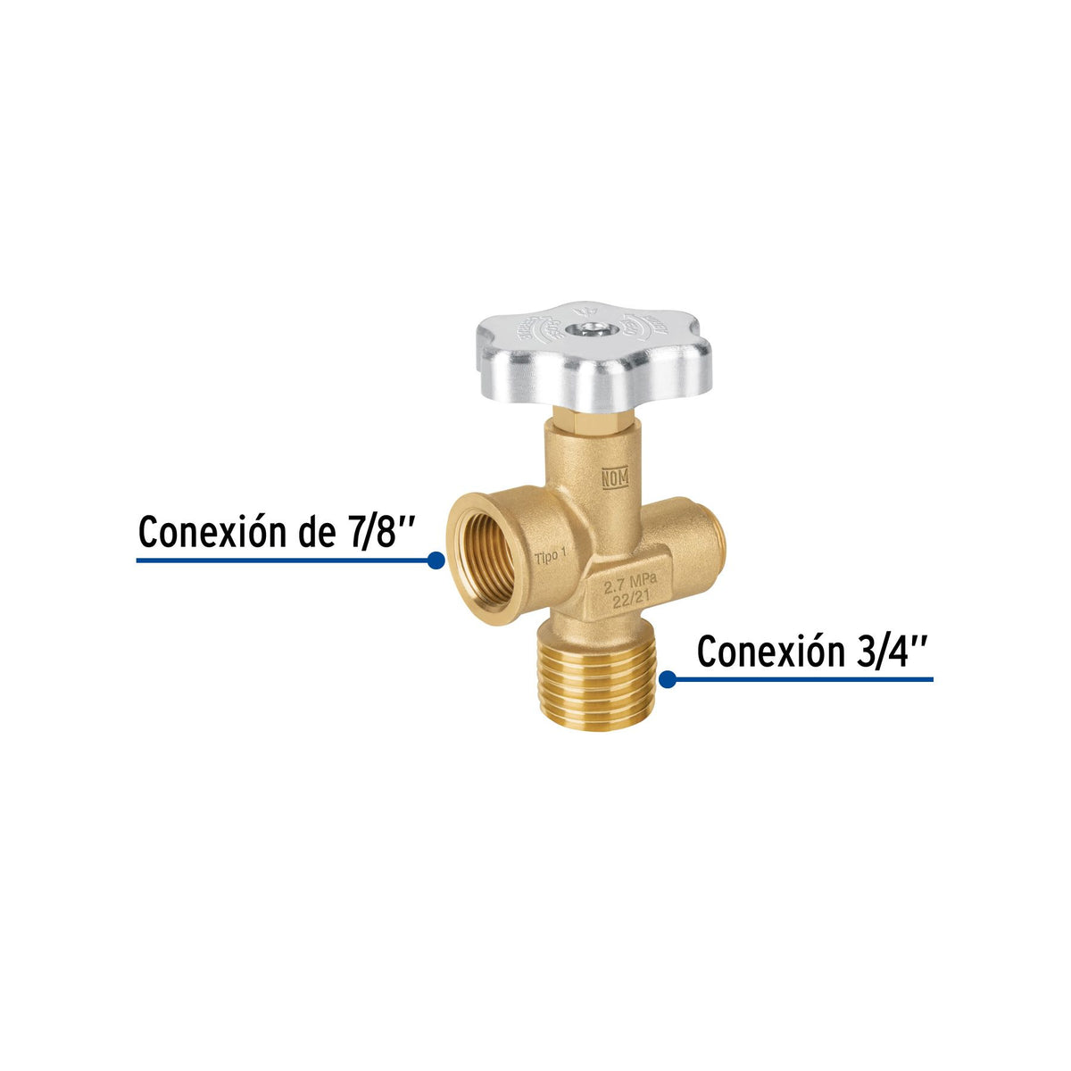 Valvula para Cilindro de Gas FOSET