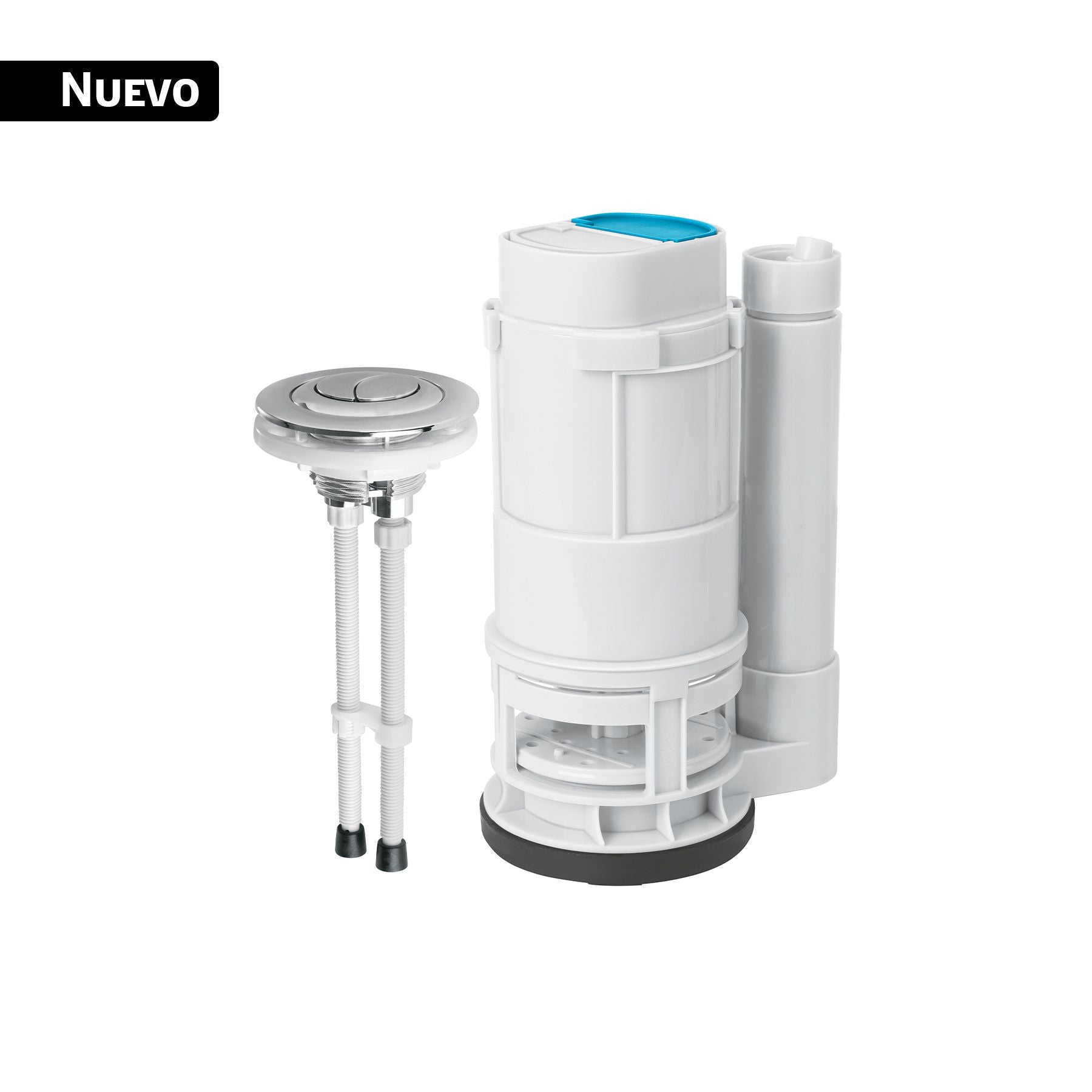 Valvula Descarga Dual Sanitario de 1 Pieza de 2" con Boton Foset