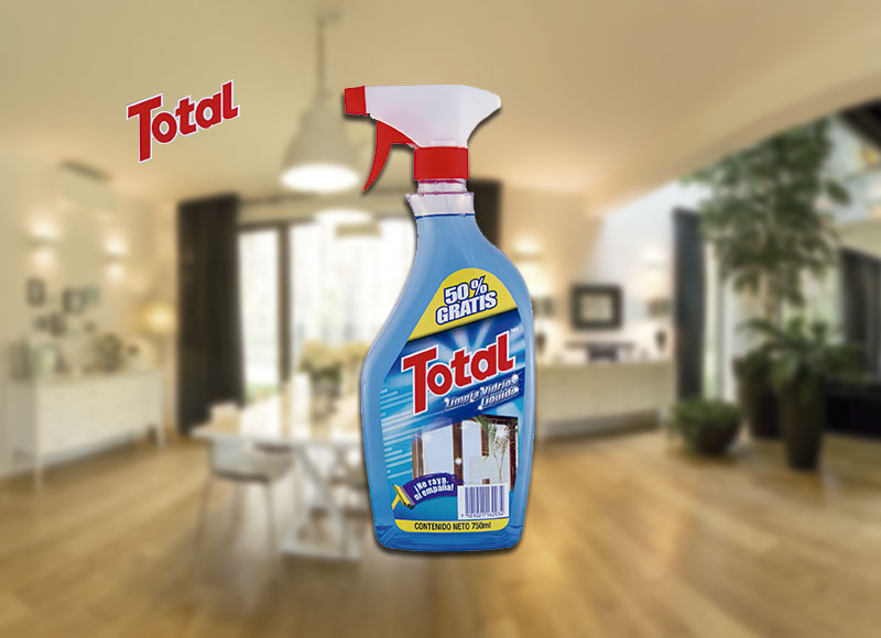 Limpiador para Vidrios Azul 750 ml Total H24