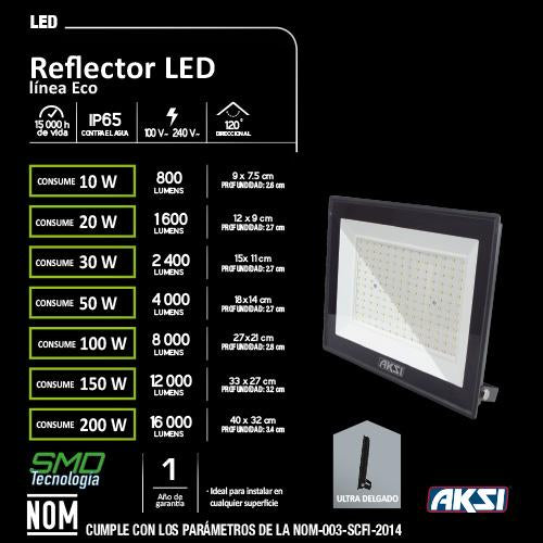 Reflector LED SMD IP65 Luz Blanca  30 Watts Aksi