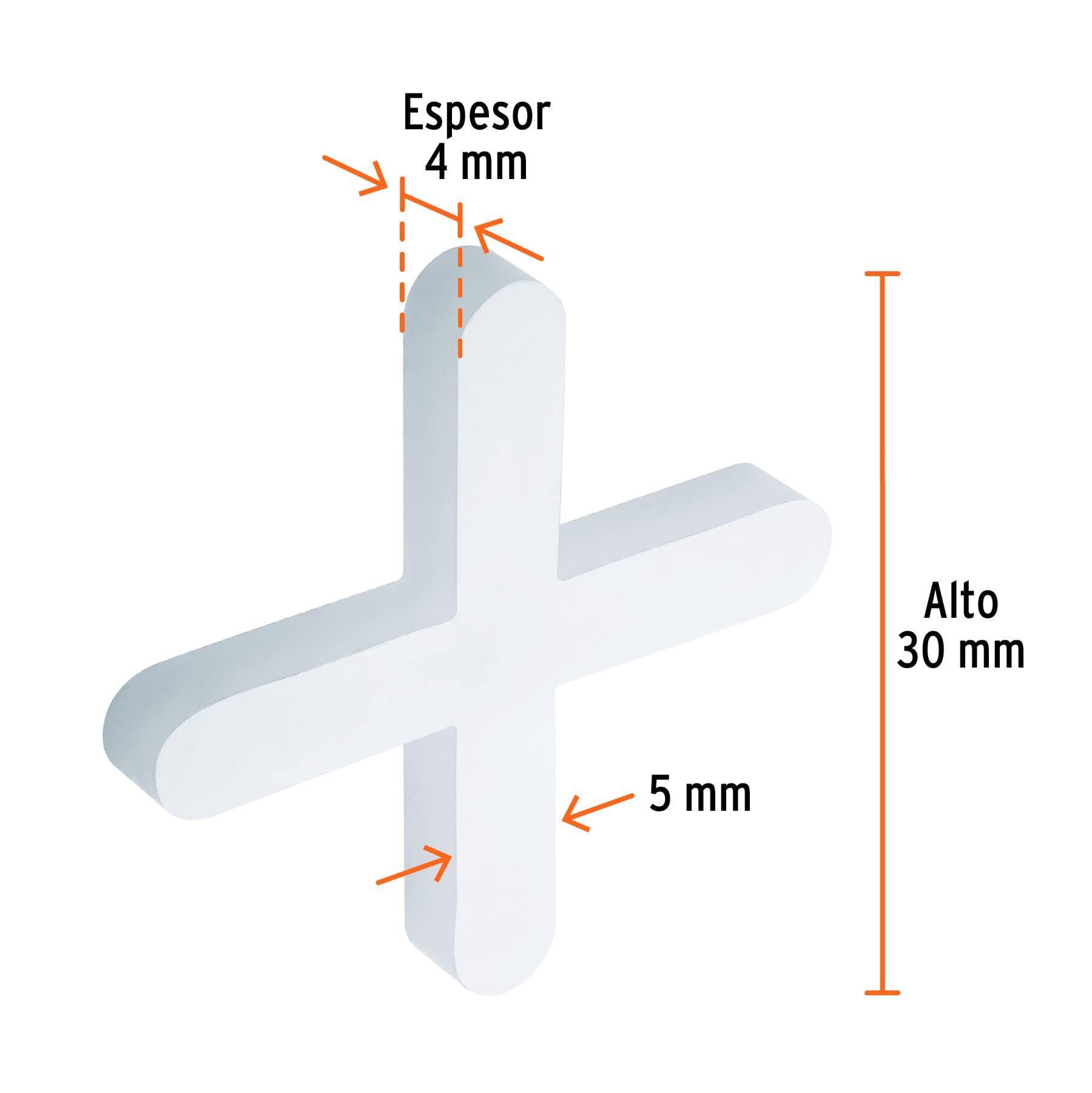 Separadores de Loseta Ancho 5 mm Truper