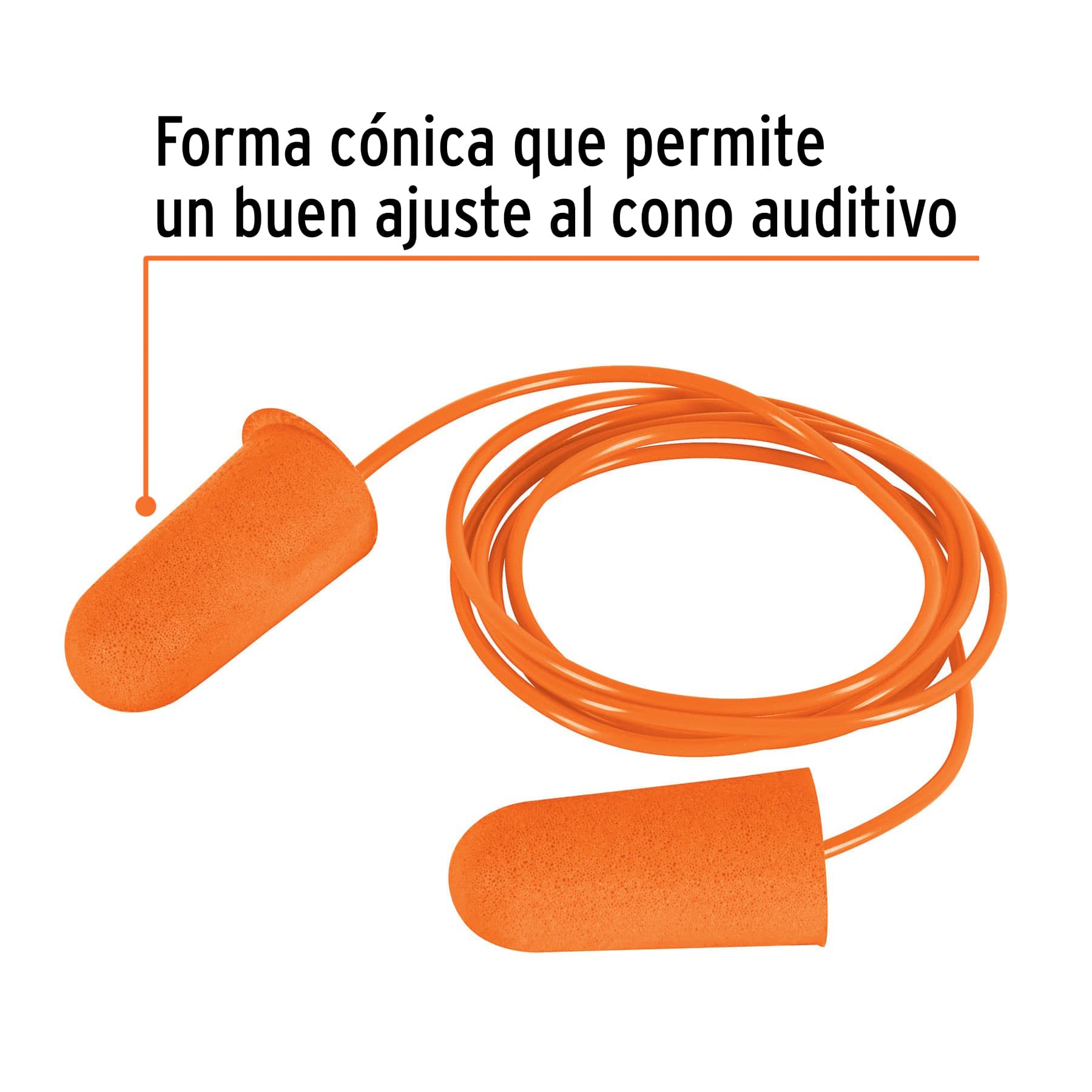 Tapon Auditivo de Espuma de Poliuretano Truper