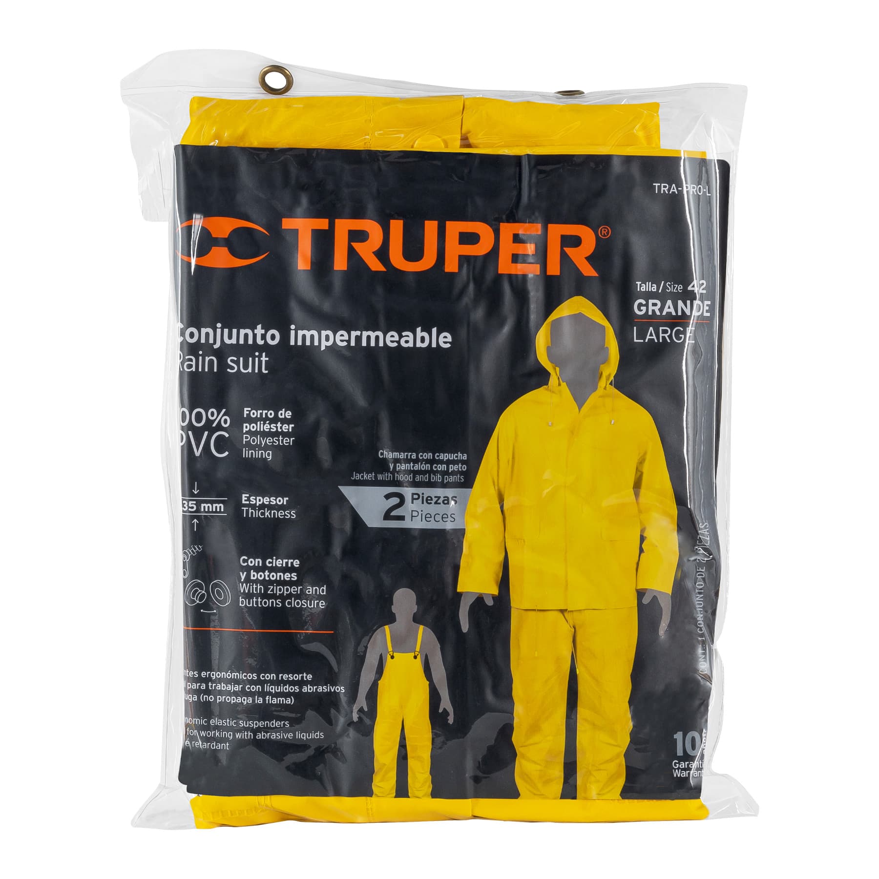 Conjunto Impermeable Doble Capa Truper Talla Grande