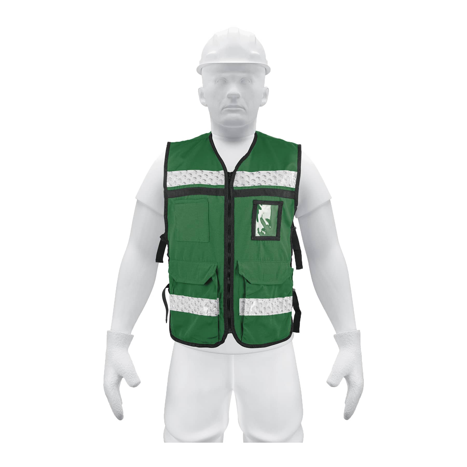 Chaleco Brigadista con Cintas Reflejantes Alta Visibilidad Truper Color Verde
