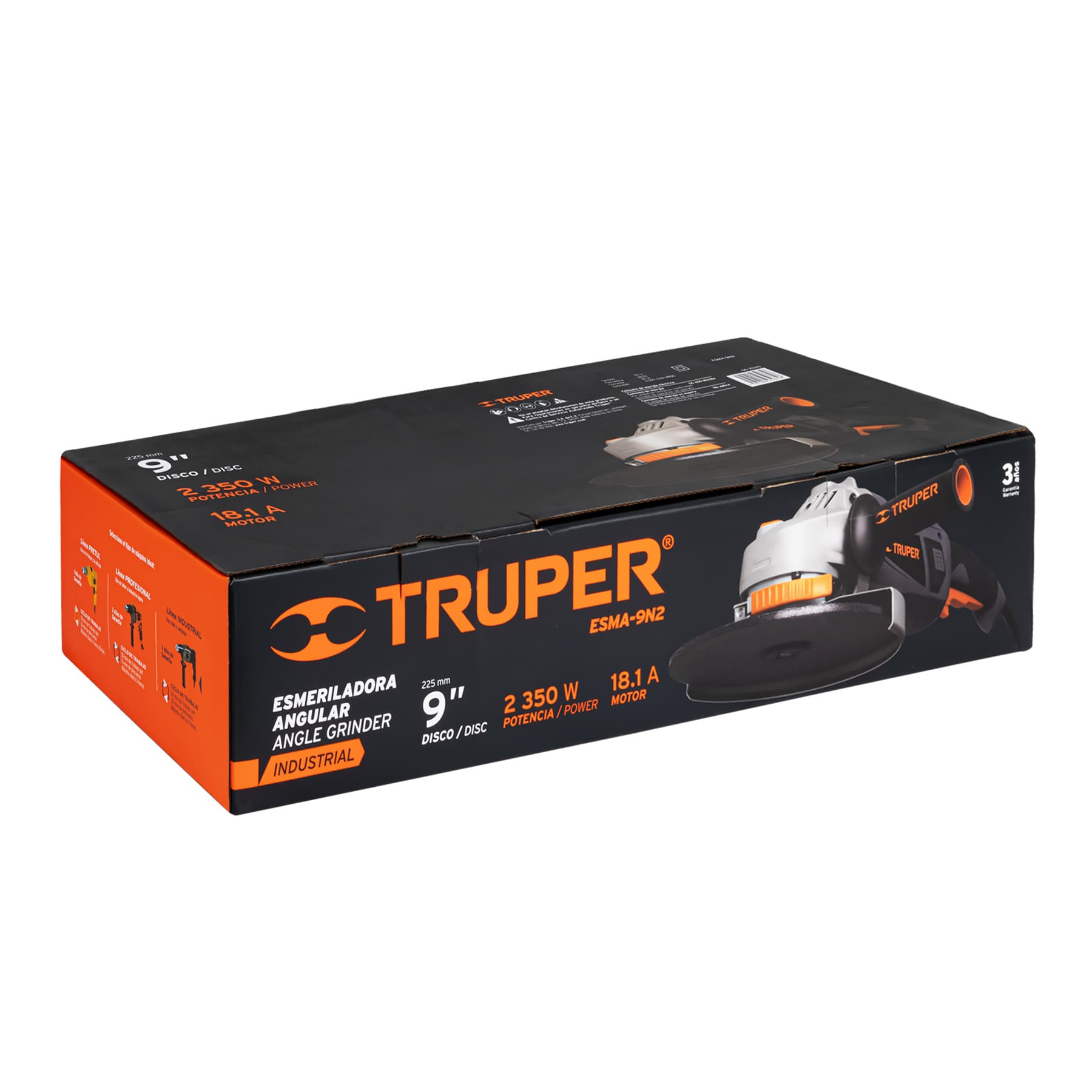 Esmeriladora Angular 9" - 2,350 Watts Truper Industrial