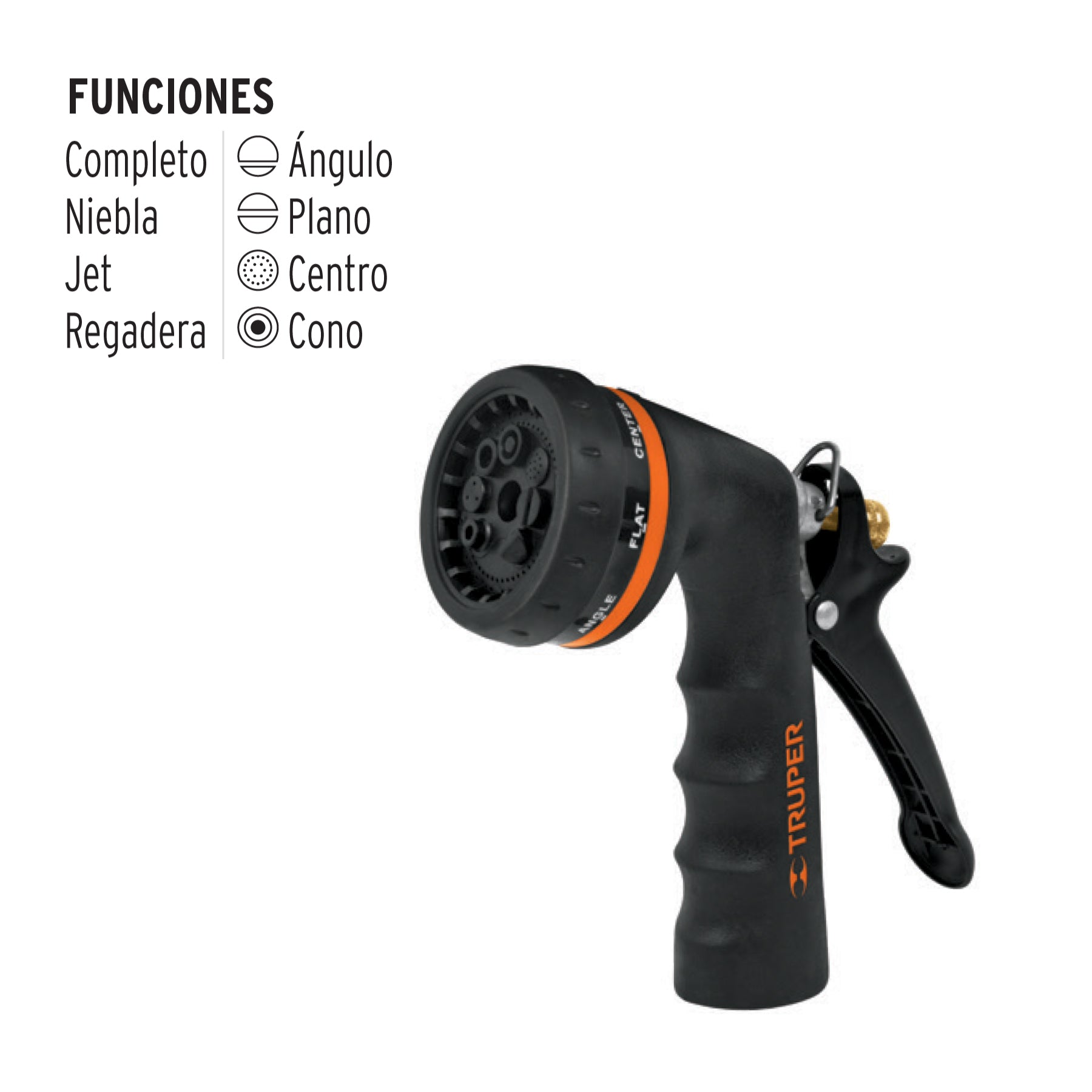 Pistola Metalica con Recubrimiento 8 Funciones Truper