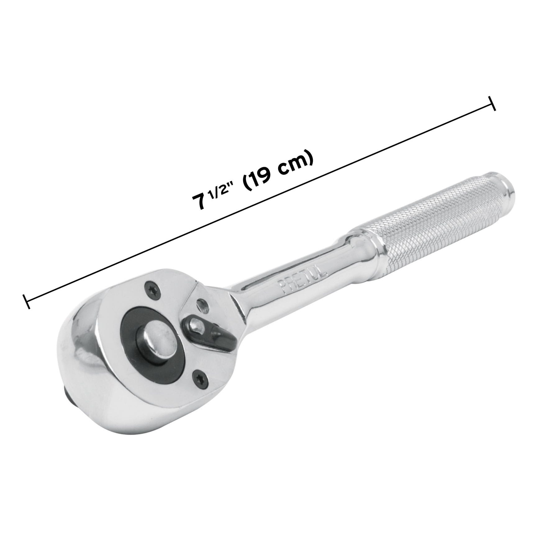 Matraca Cabeza de Pera para Dados Cuadro 3/8" Pretul
