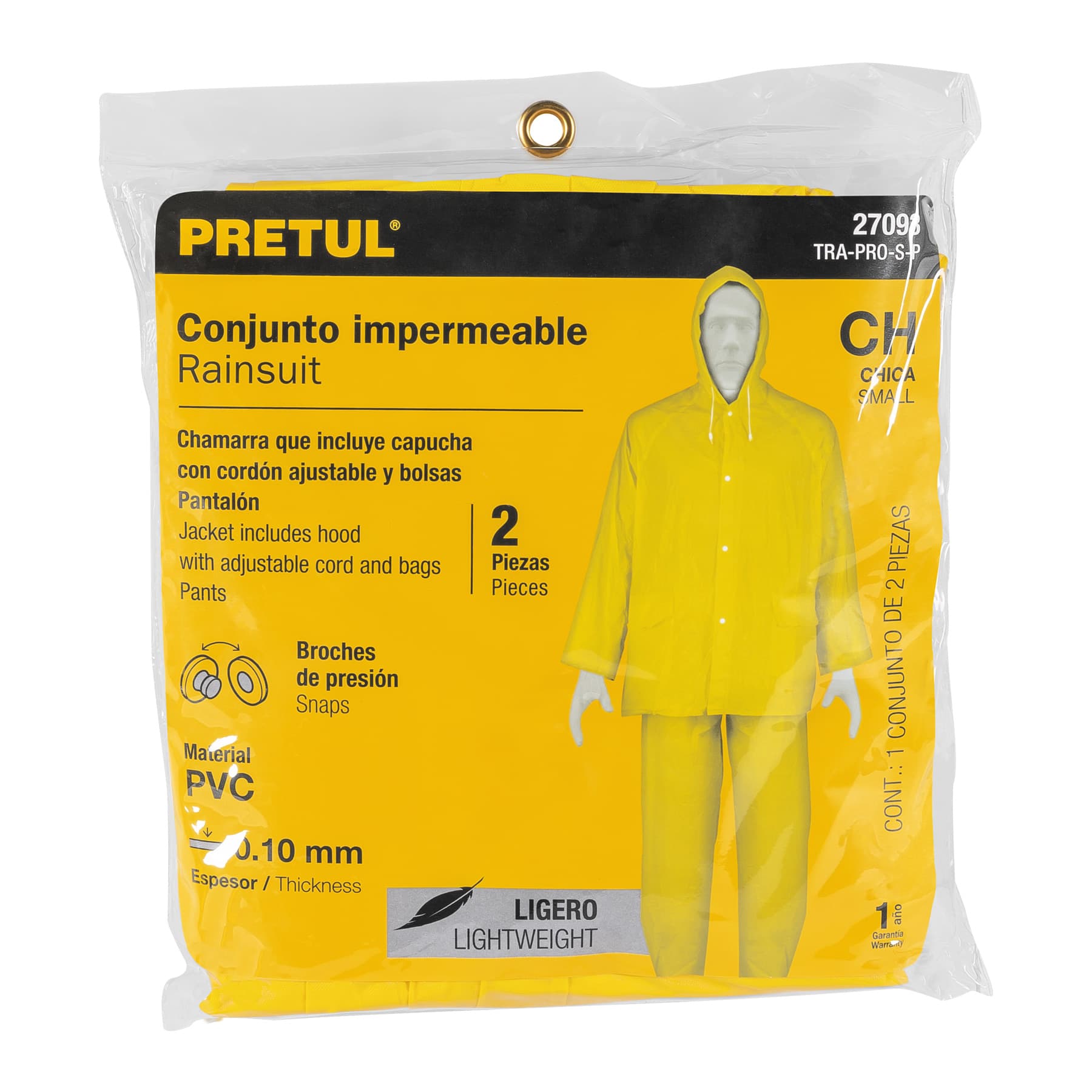 Conjunto Impermeable Ligero Pretul Talla Chica
