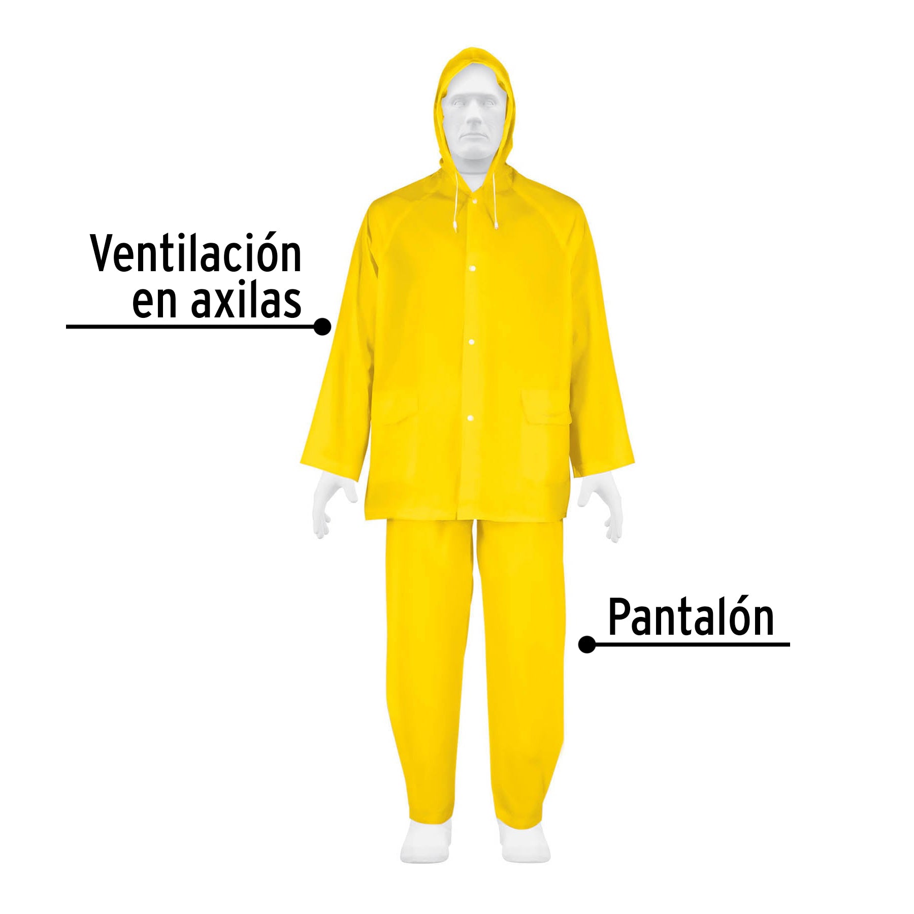 Conjunto Impermeable Ligero Pretul Talla Extra Grande