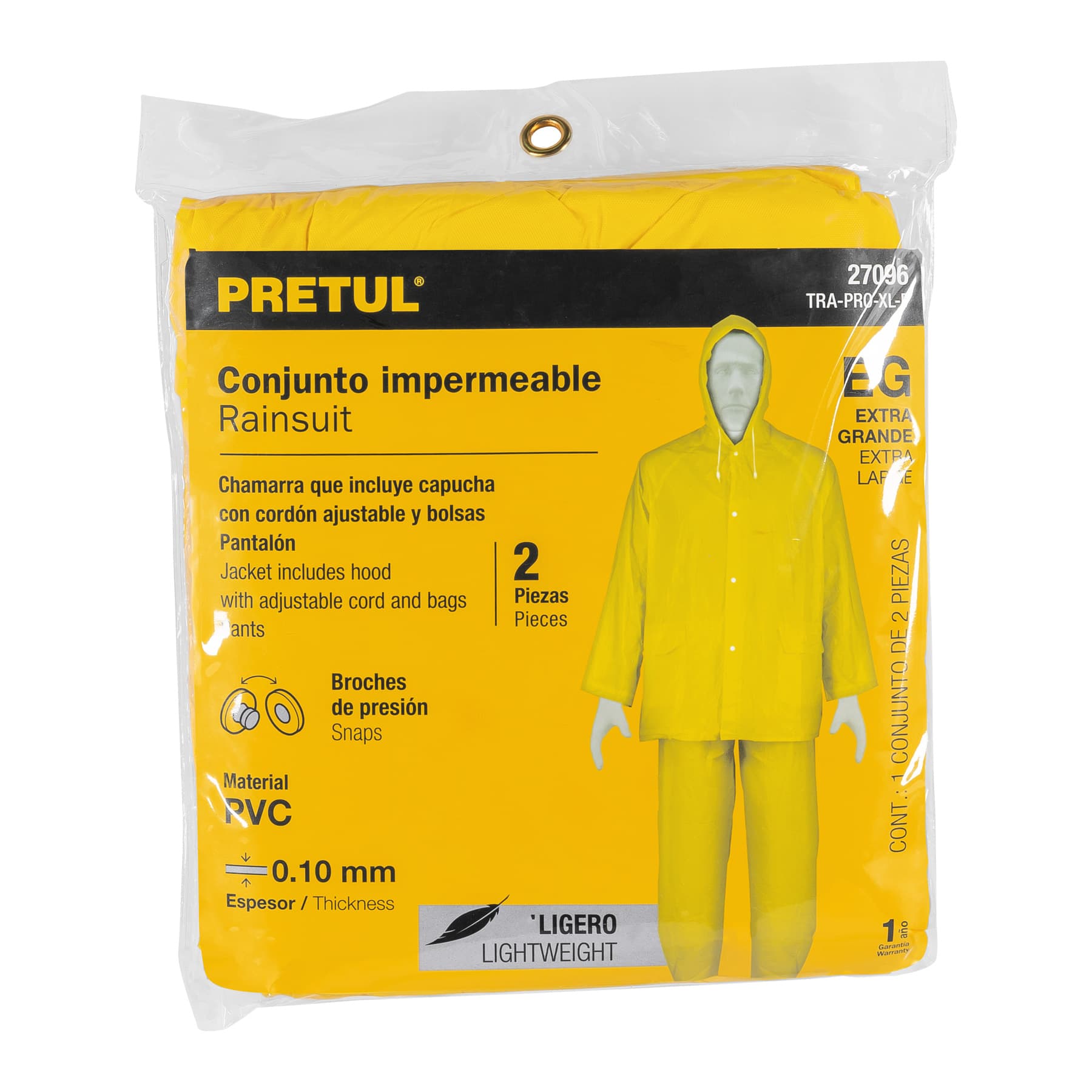 Conjunto Impermeable Ligero Pretul Talla Extra Grande