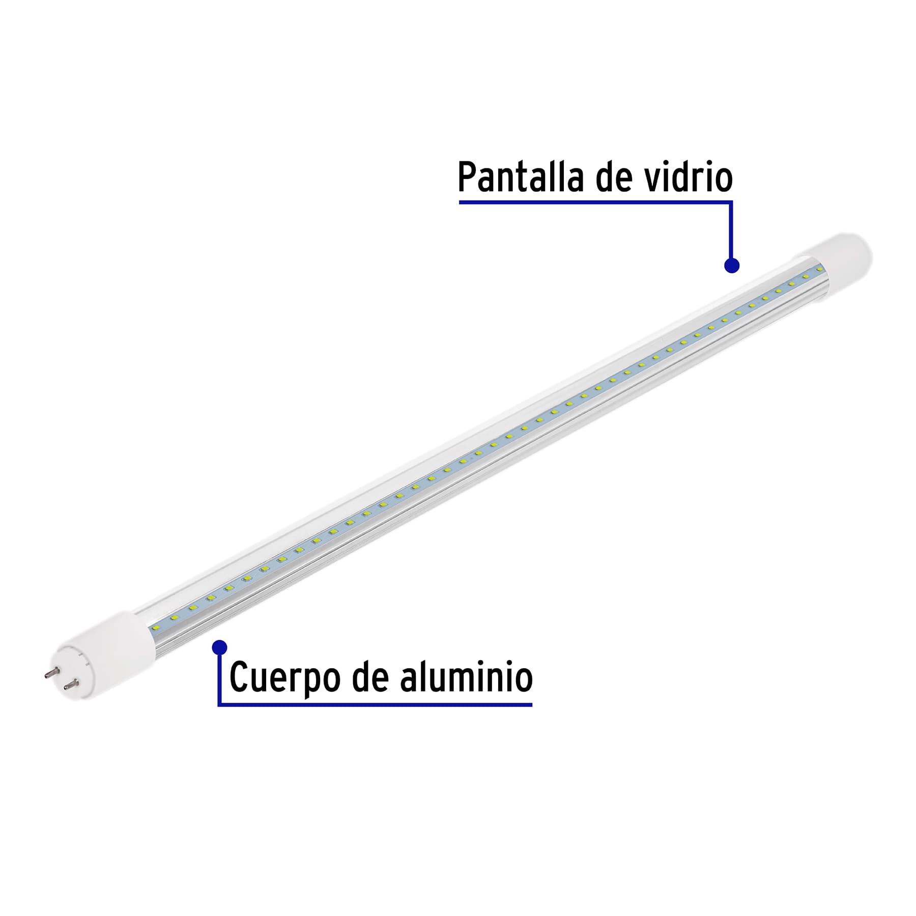 Tubo de LED Base G13 T8 9 Watts Largo 60 cm Volteck