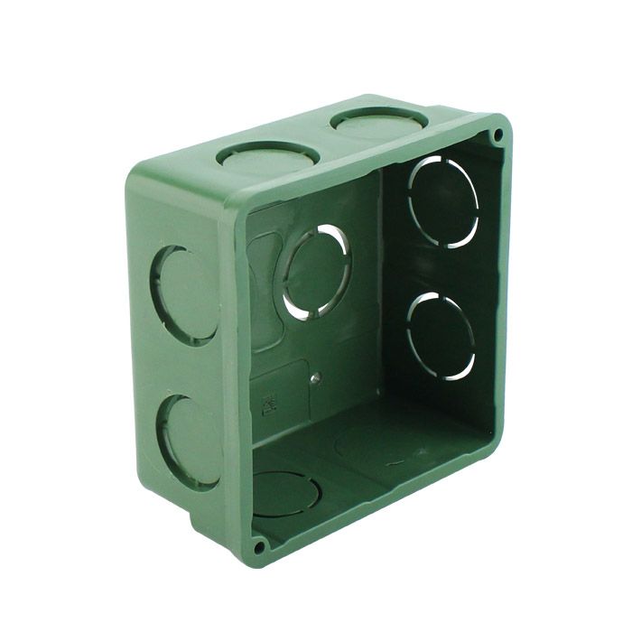 Caja Cuadrada Conduit PVC Verde 13 mm - 1/2" Argos
