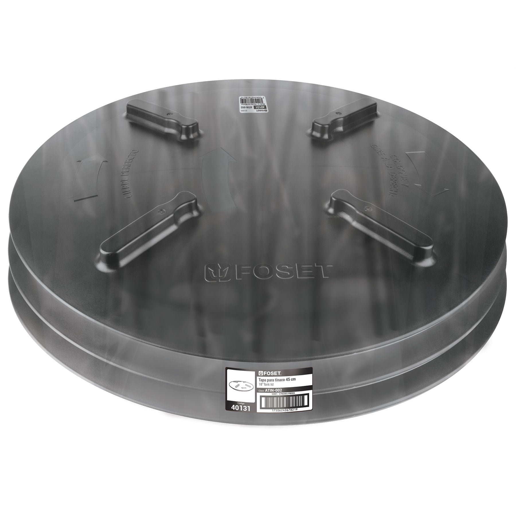 Tapa de 18" con Arillo para Tinaco Foset