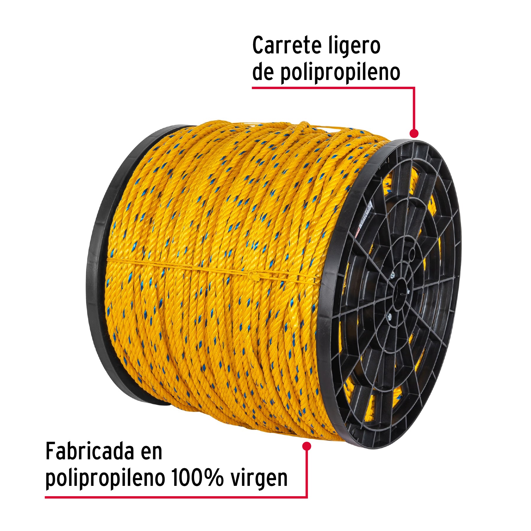 Cuerda de Polipropileno 3/8" (10 mm) Fiero por Metro