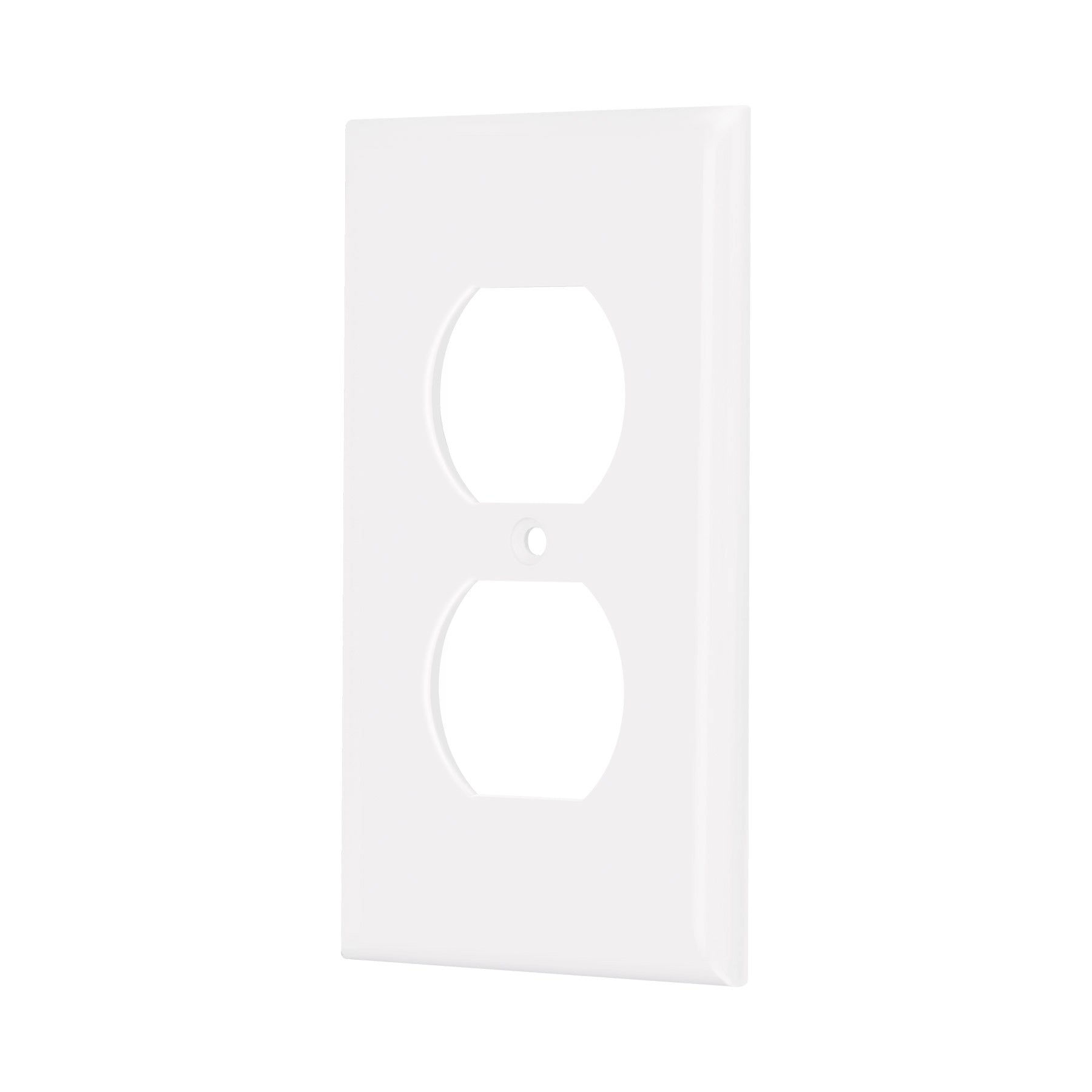 Placa Duplex de Plastico Blanca Linea Standard Volteck