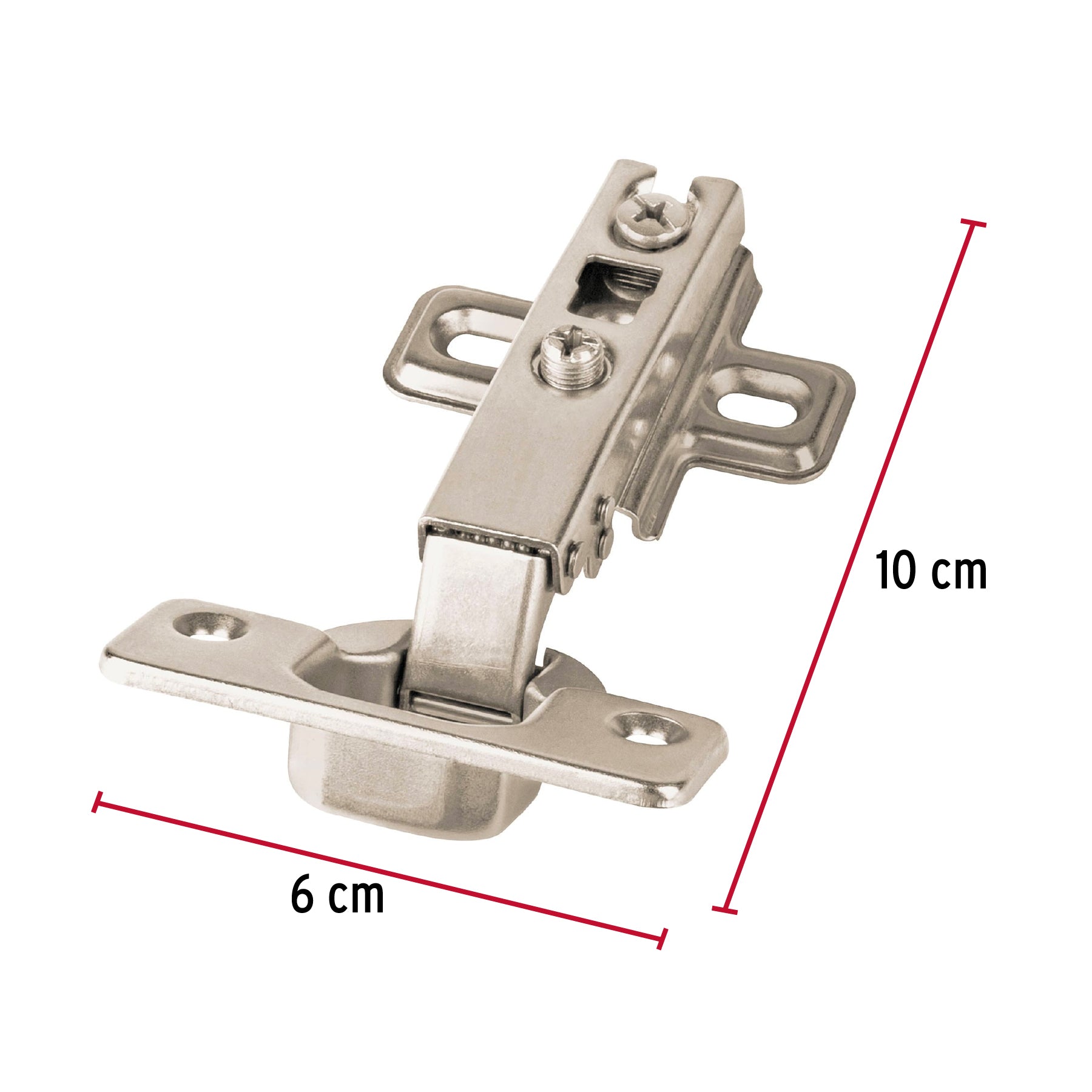 Bisagra Bidimensional Cobertura Media 110° Hermex