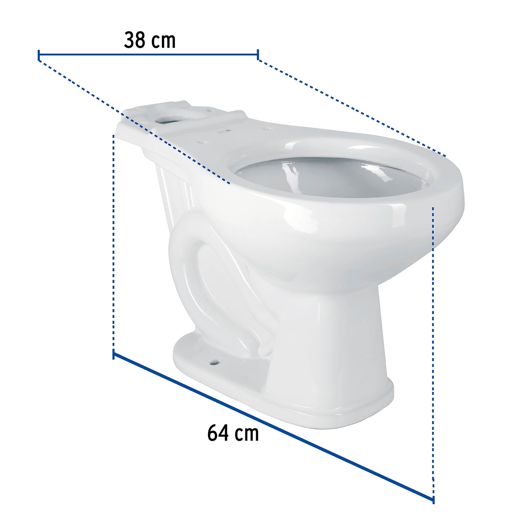 Taza para WC Redonda Ceramica Blanca Foset